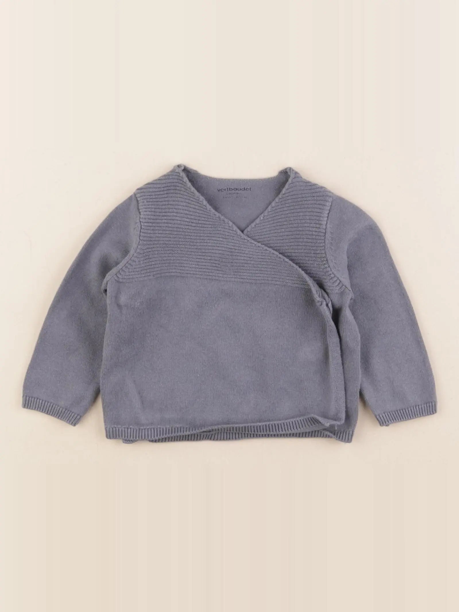 Vertbaudet - gilet bleu - 3 mois