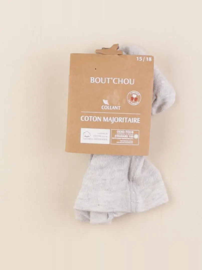 Boutchou - collants gris - 0/9 mois