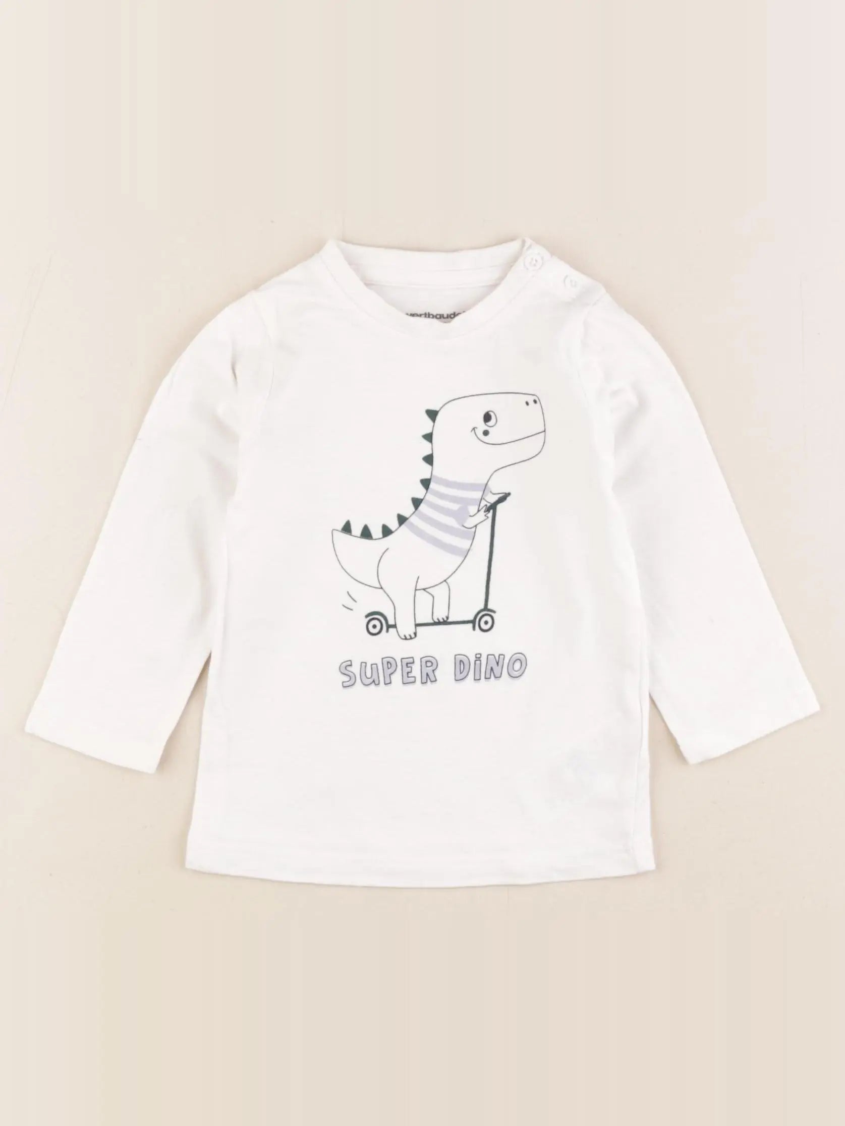 Vertbaudet - tee-shirt blanc - 9 mois