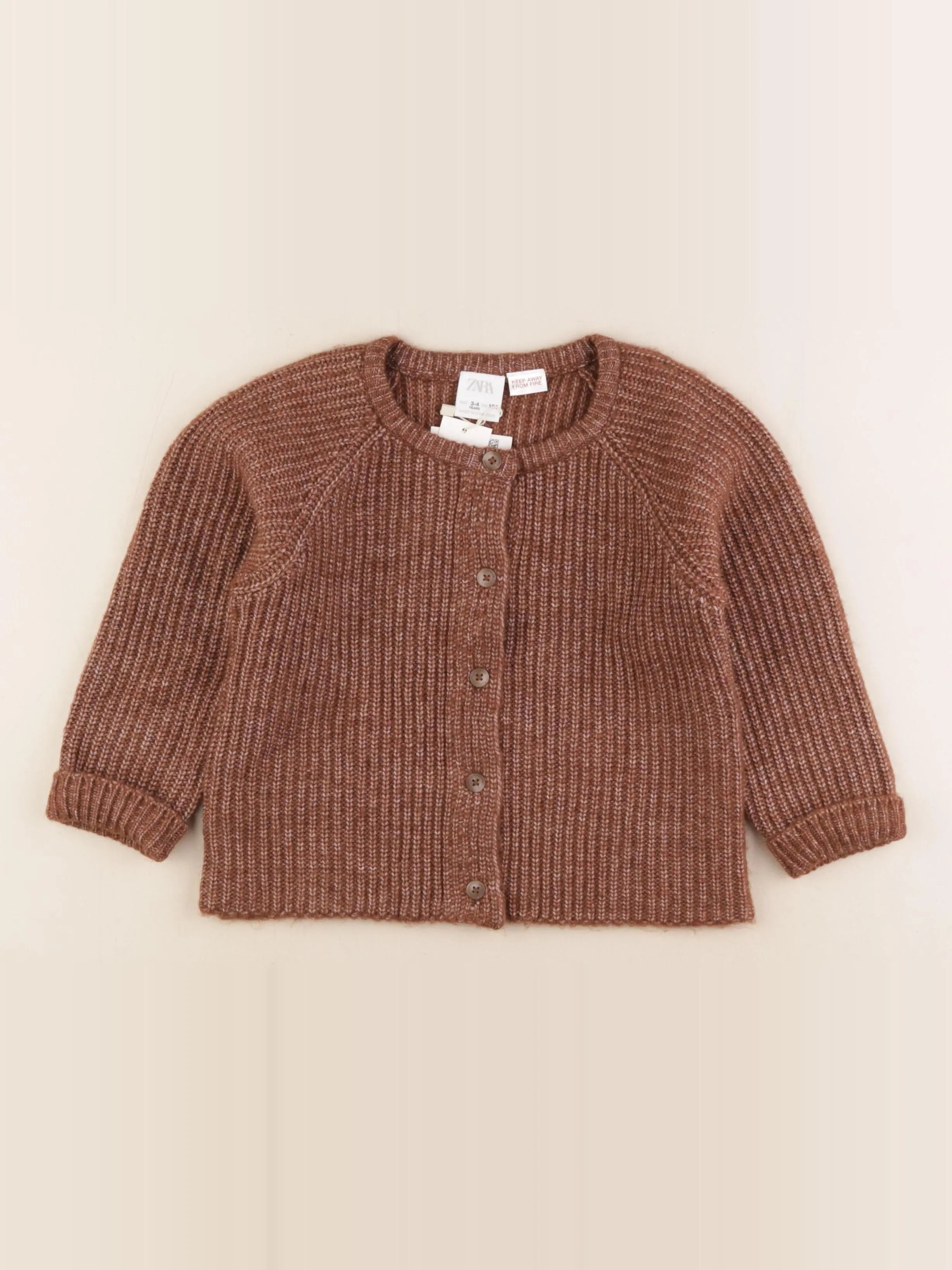 Zara - gilet marron - 3/4 ans