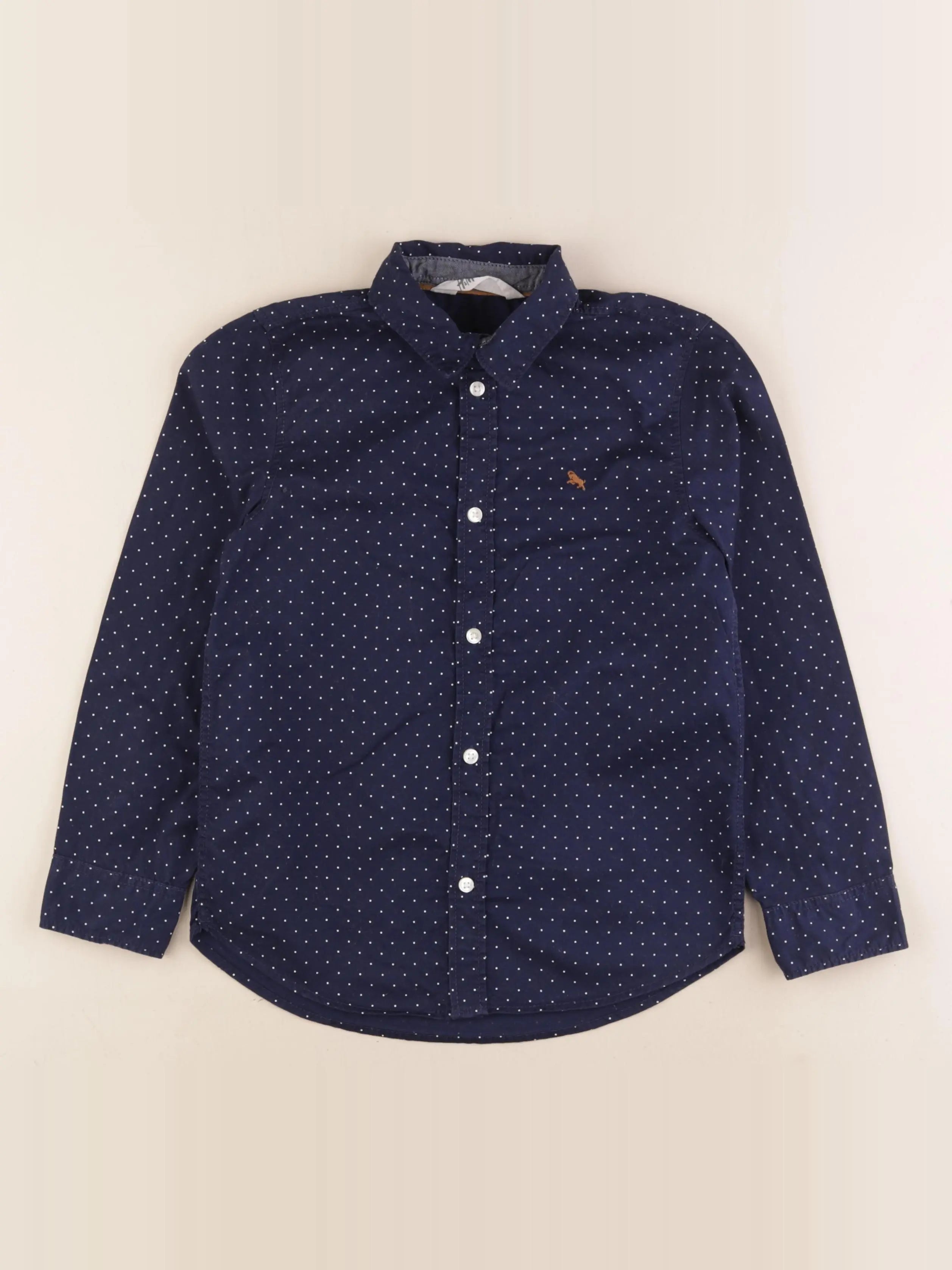 H&M - chemise bleu - 7/8 ans
