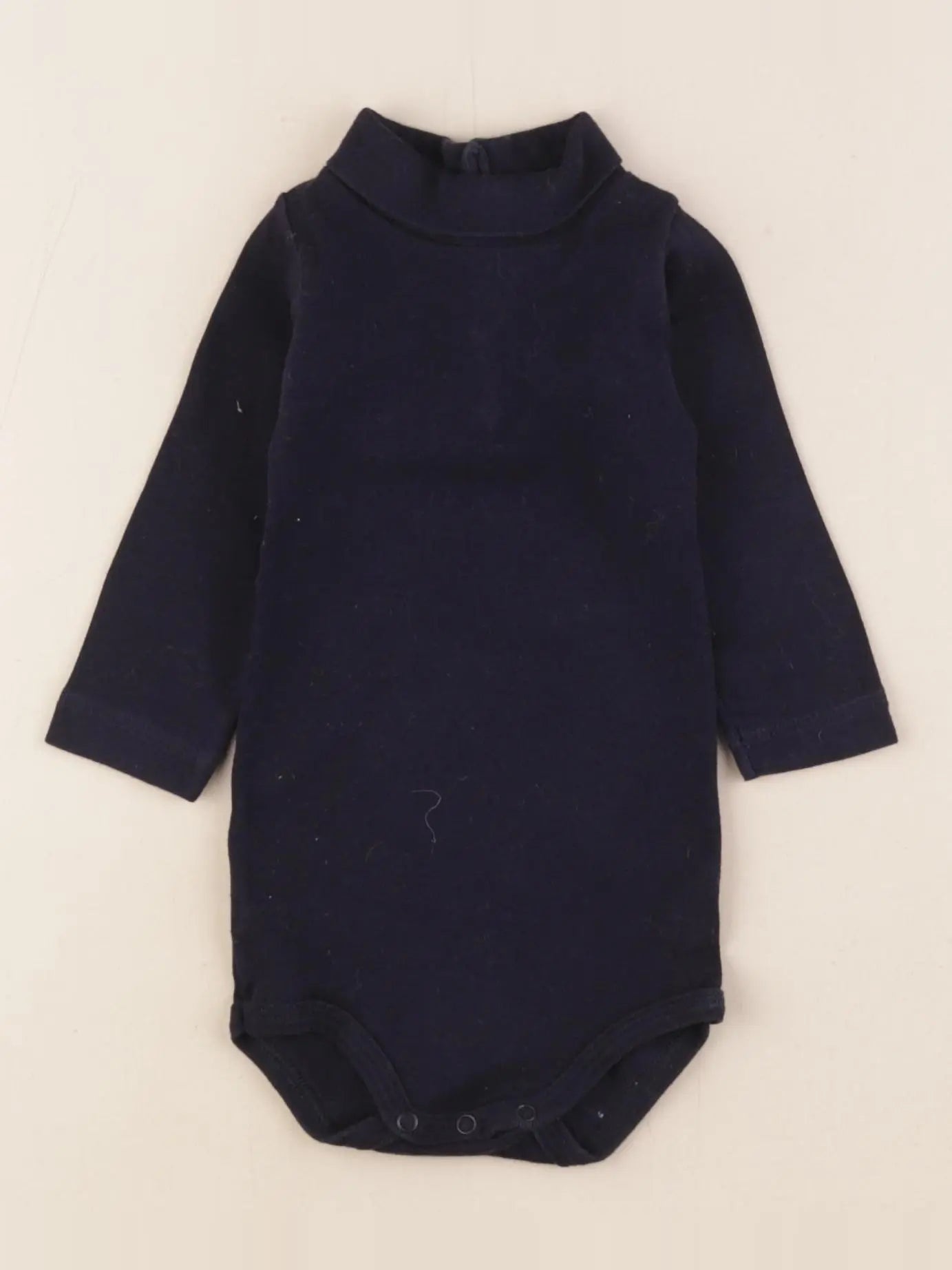 Petit Bateau - body à col bleu - 6 mois
