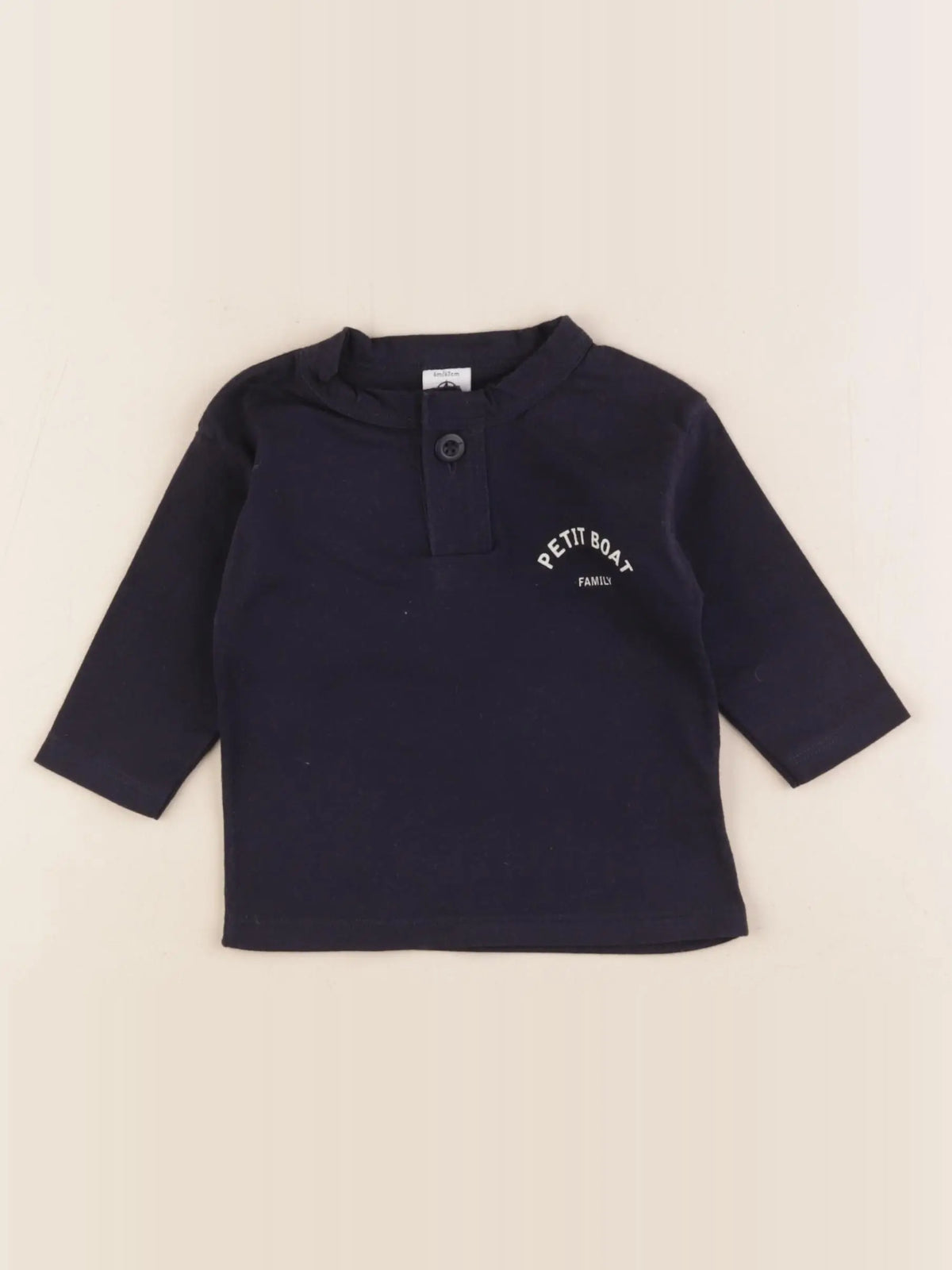 Petit Bateau - tee-shirt bleu - 6 mois