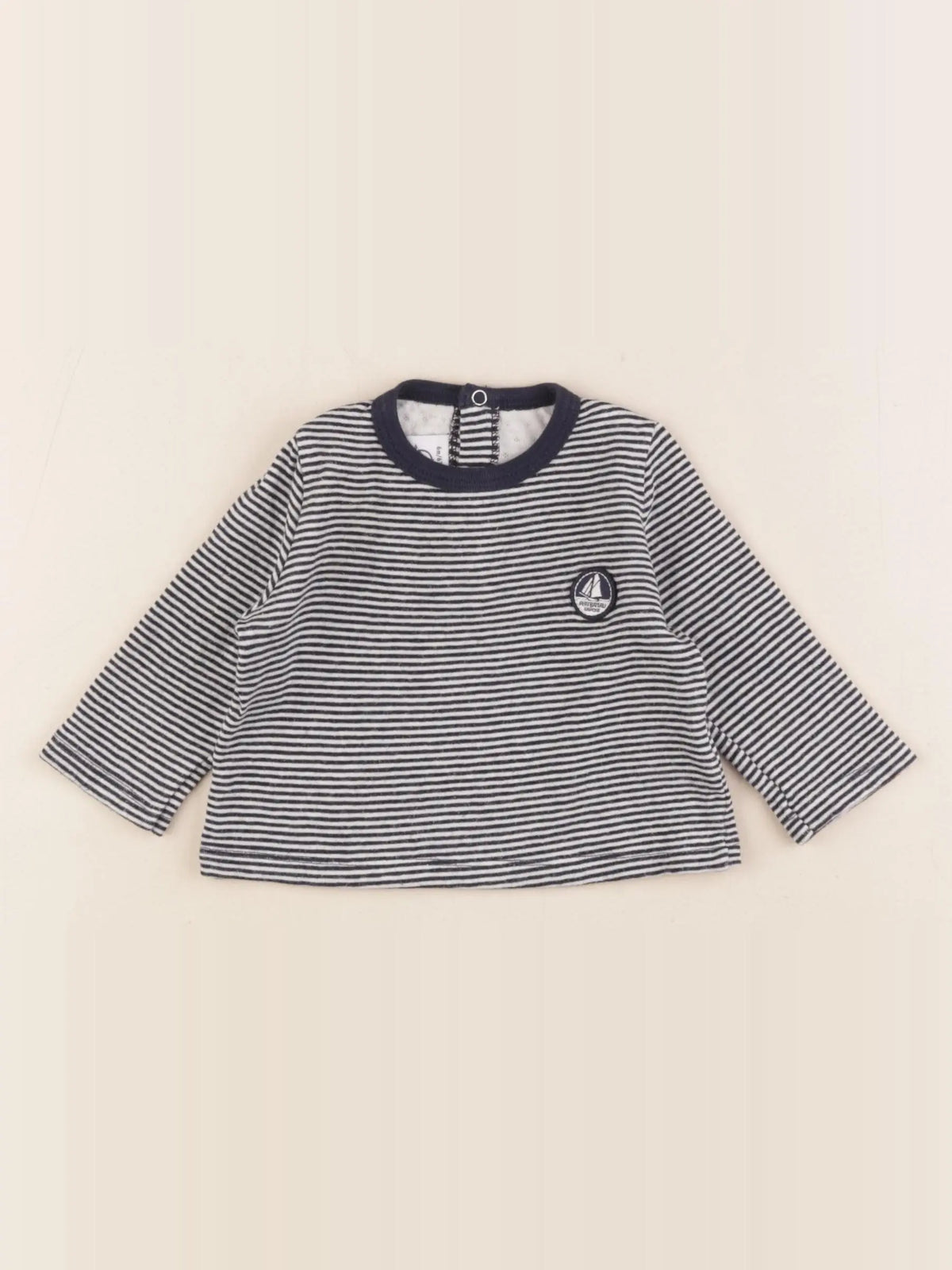 Petit Bateau - tee-shirt bleu - 6 mois