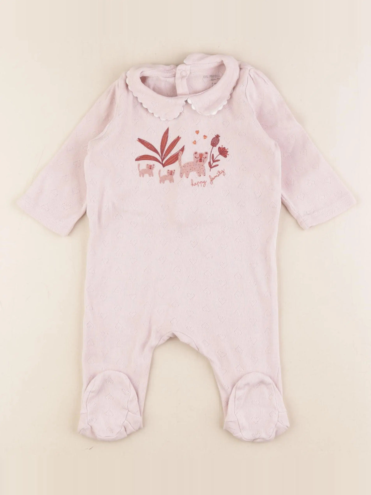 DPAM - pyjama coton rose - 6 mois