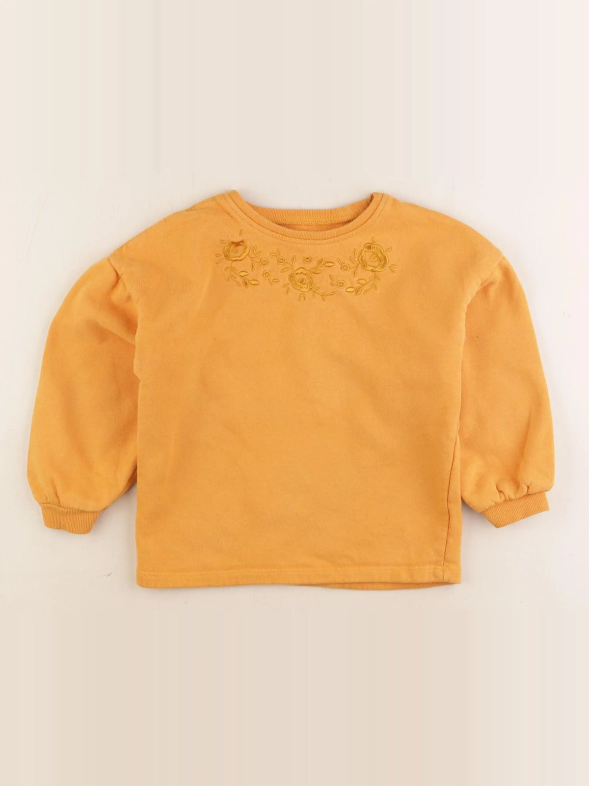 Vertbaudet - sweat orange - 6 ans