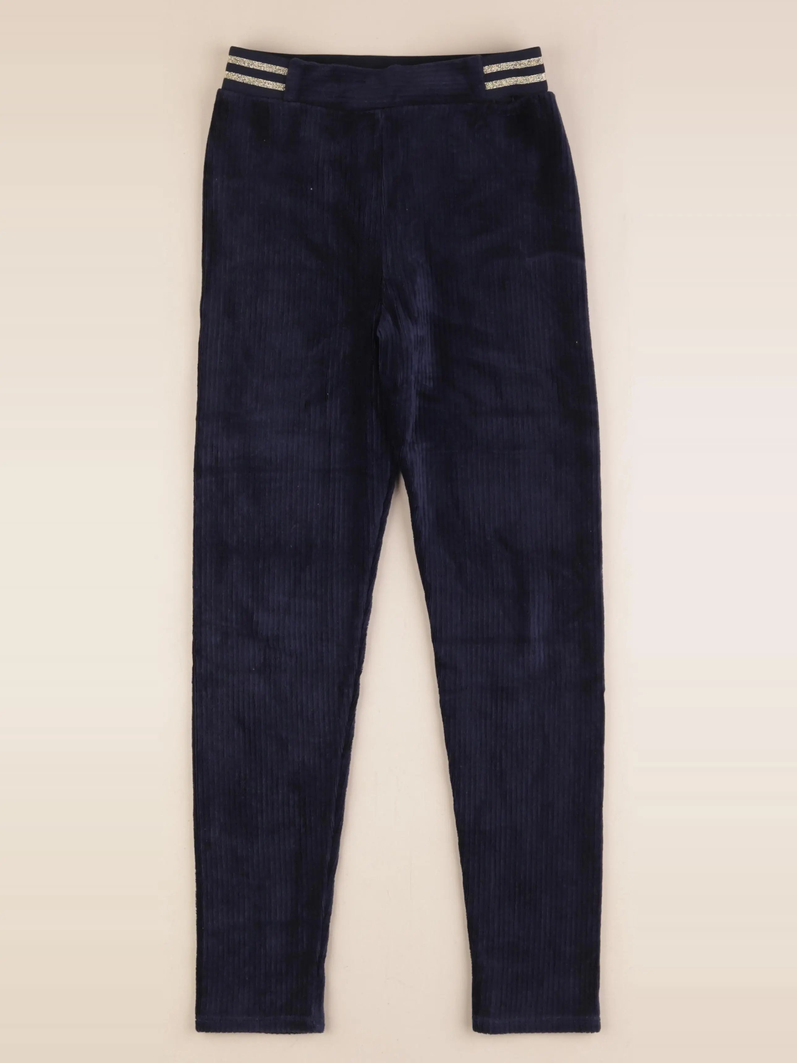 Vertbaudet - pantalon or, bleu - 10 ans