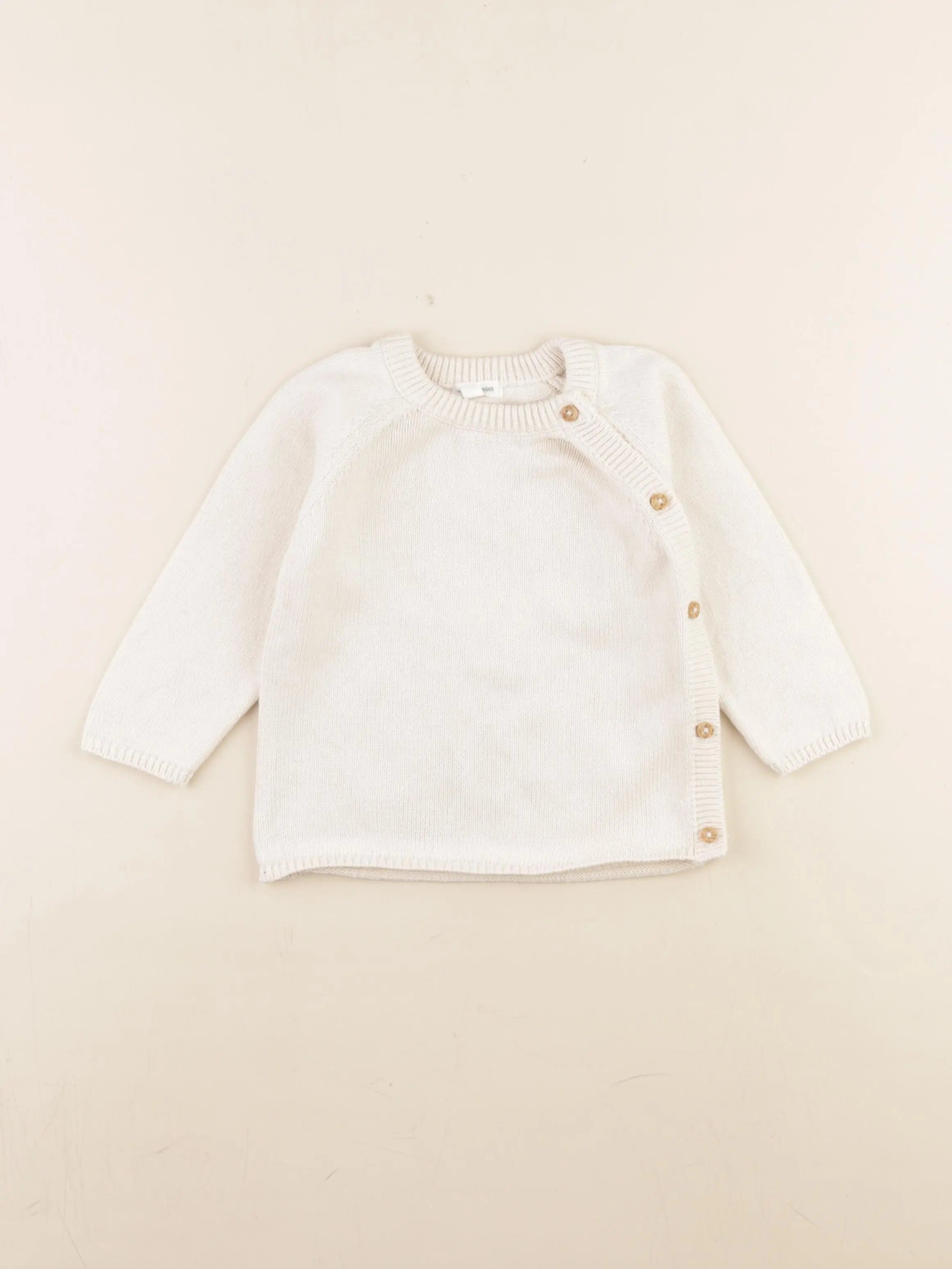 Vertbaudet - pull beige - 18 mois