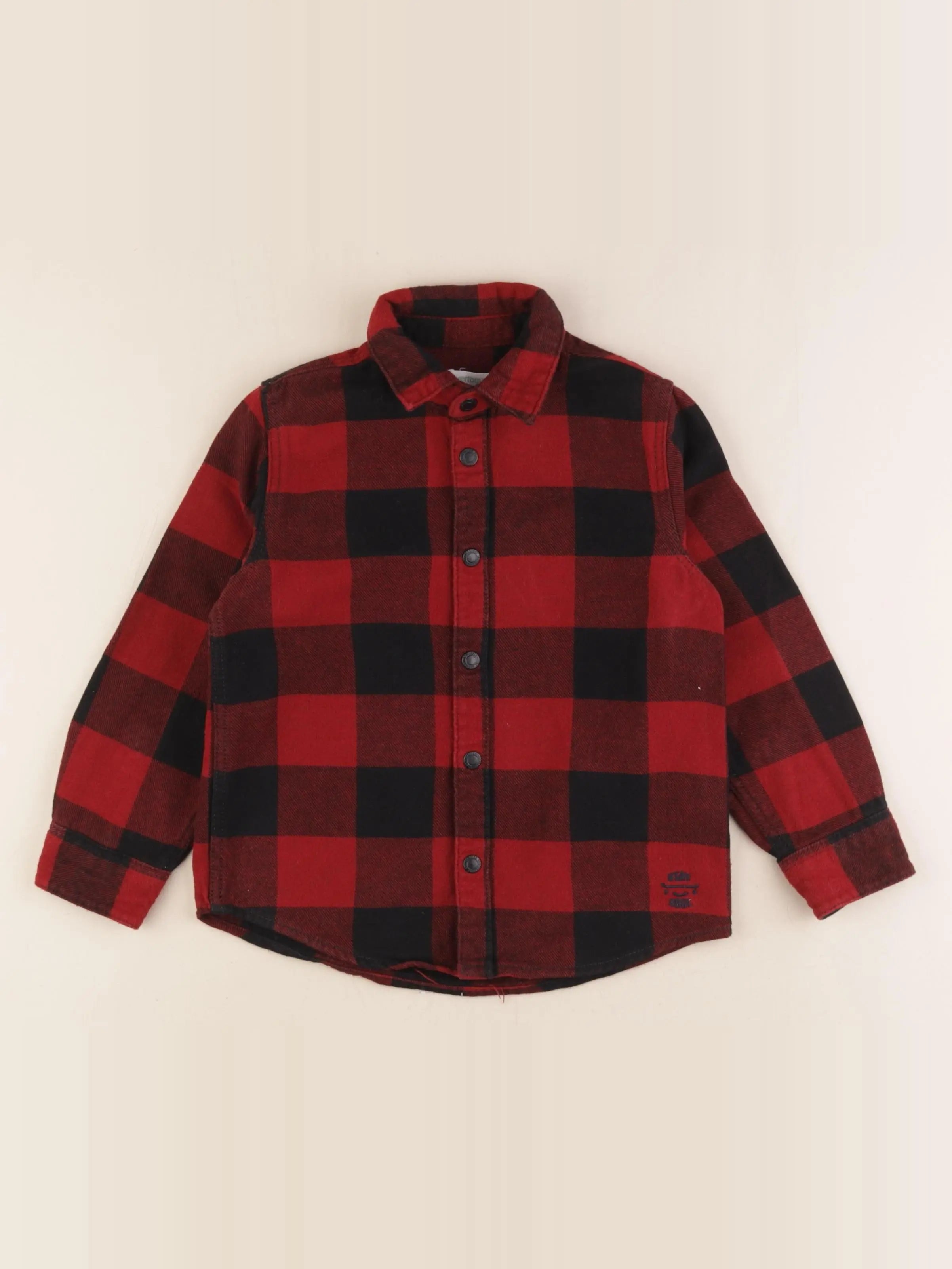 Vertbaudet - chemise rouge - 5 ans