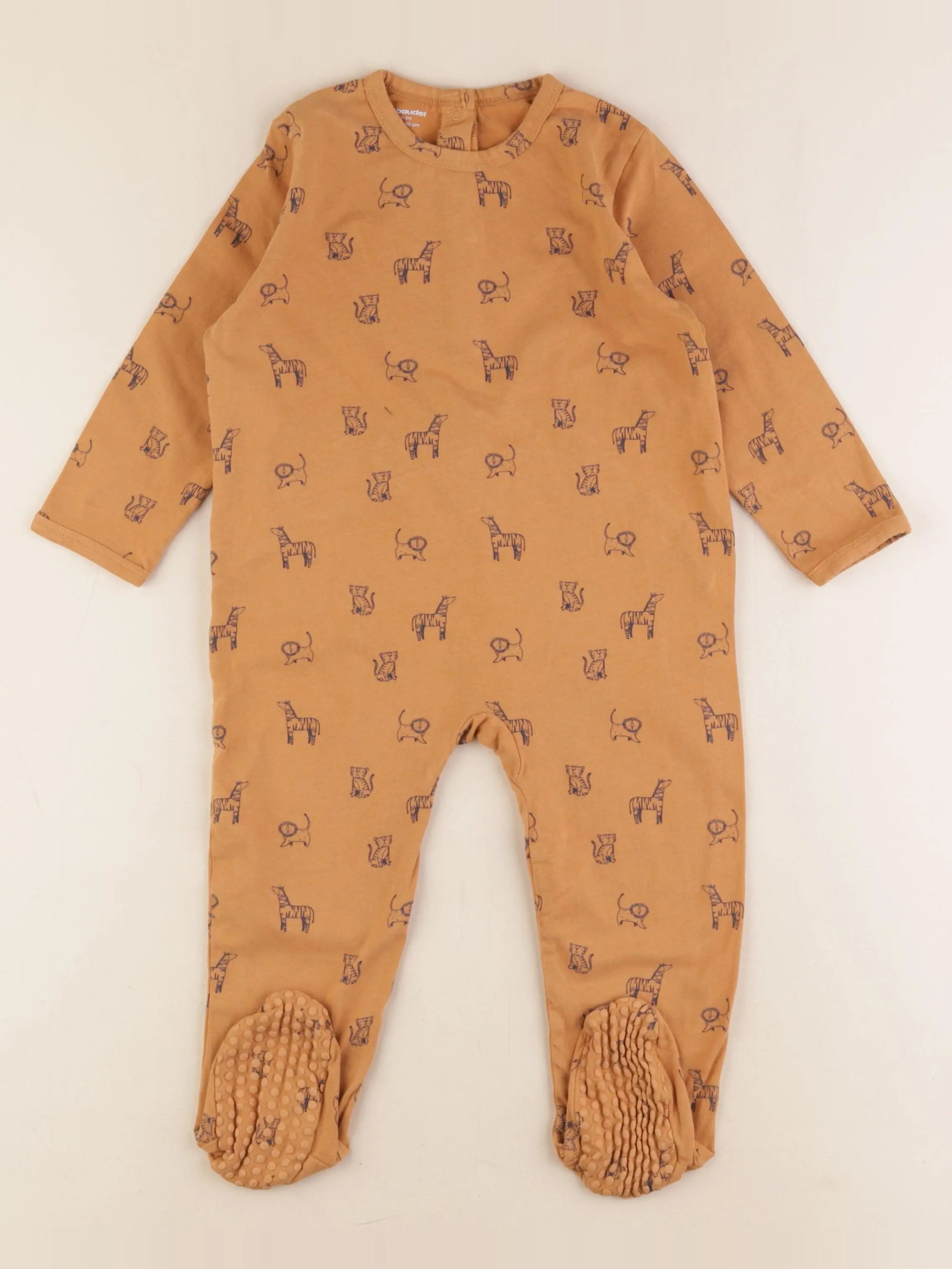 Vertbaudet - pyjama coton marron - 24 mois