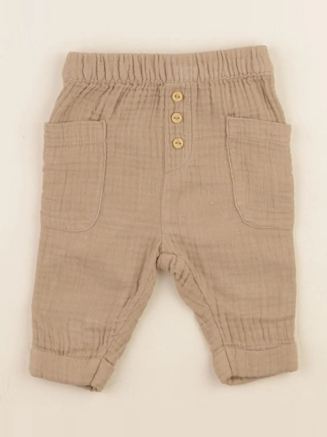 Vertbaudet - pantalon beige - 3 mois