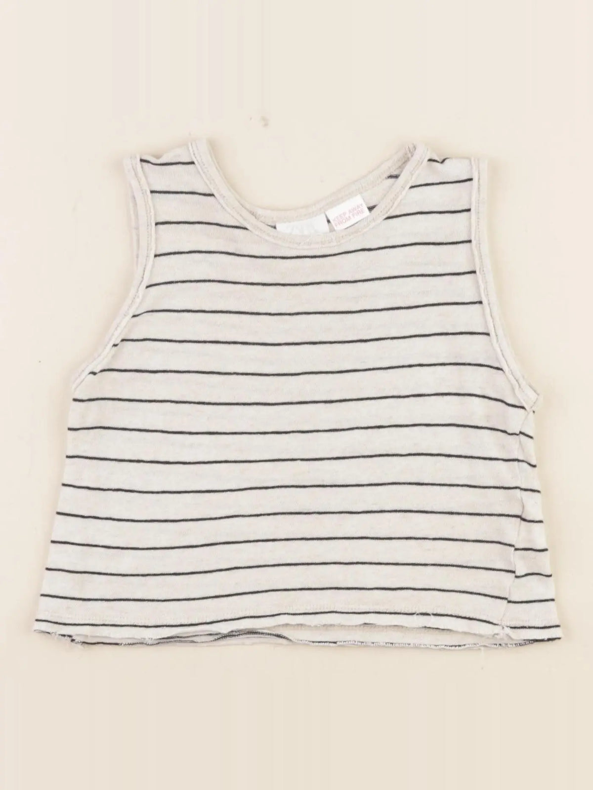 Zara - débardeur beige, bleu - 9/12 mois