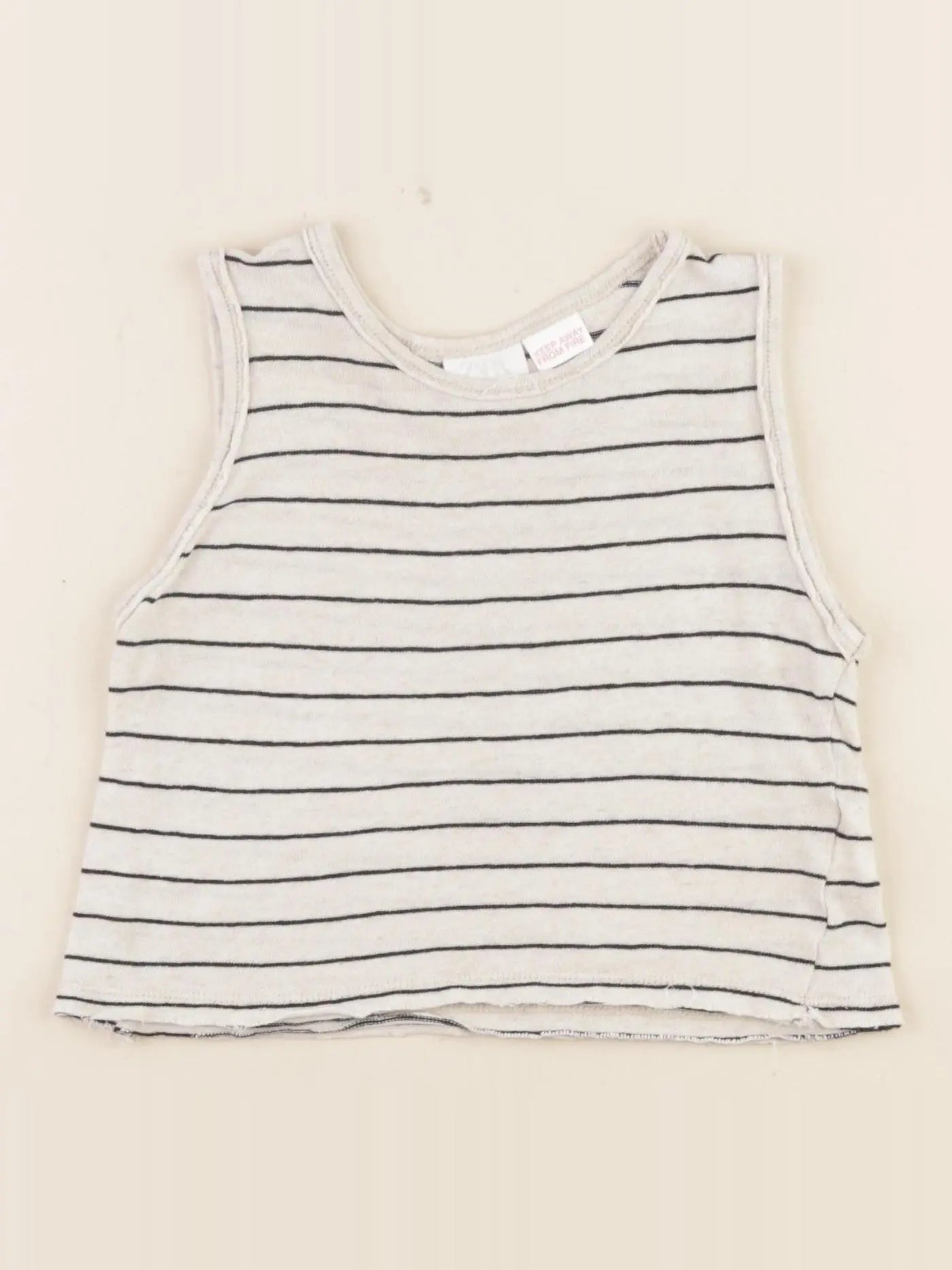 Zara - débardeur beige, bleu - 9/12 mois