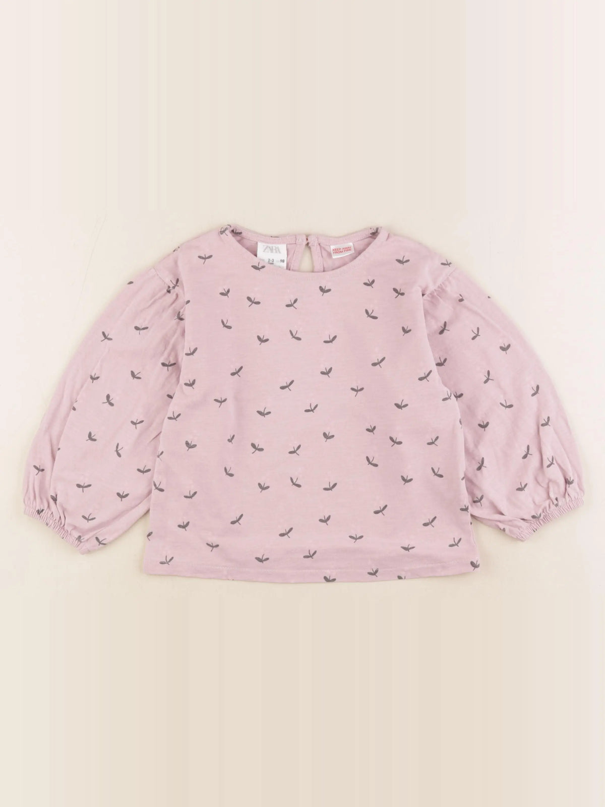 Zara - tee-shirt rose - 2/3 ans