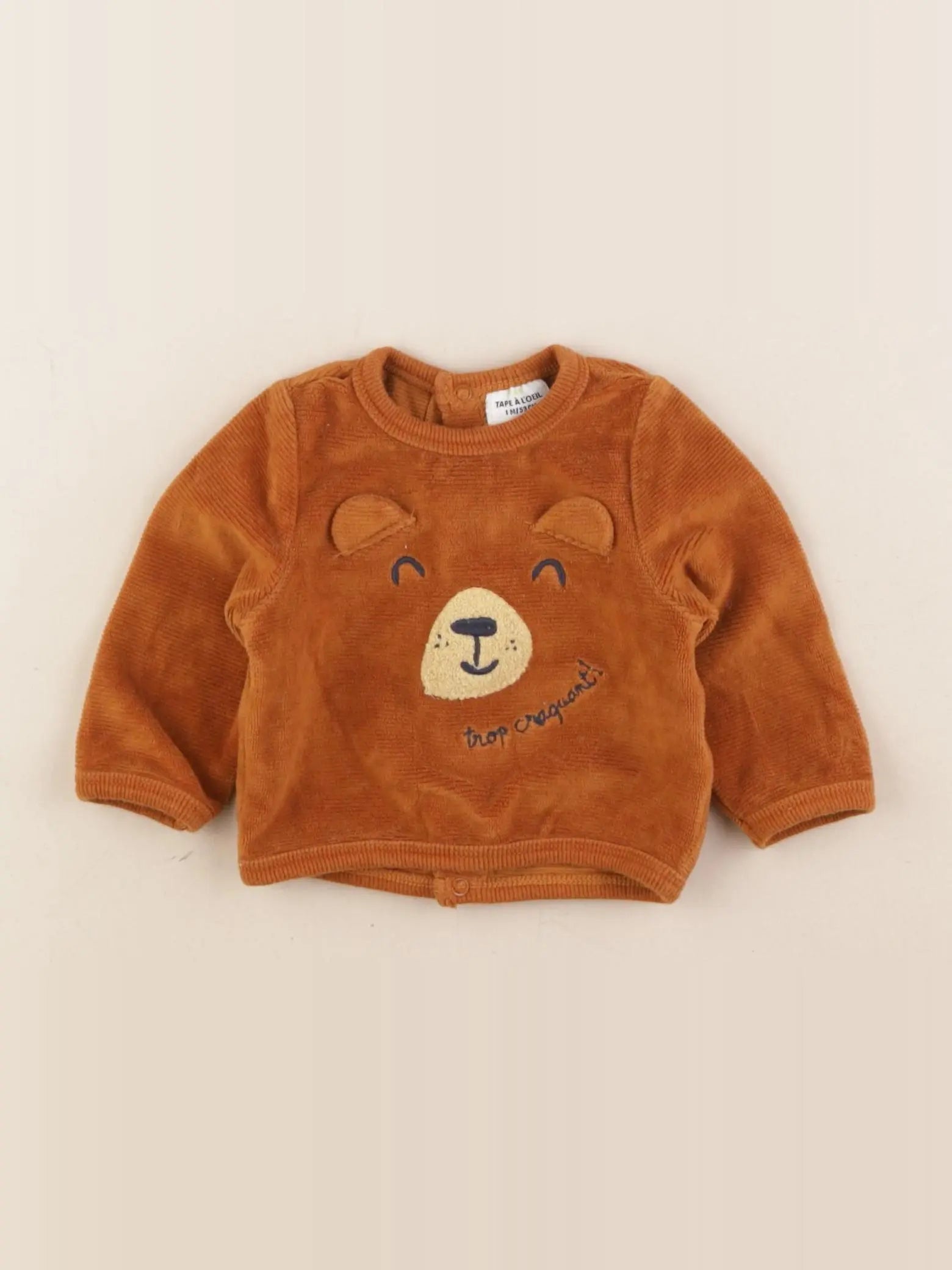 Tape à l'oeil - sweat marron - 1 mois