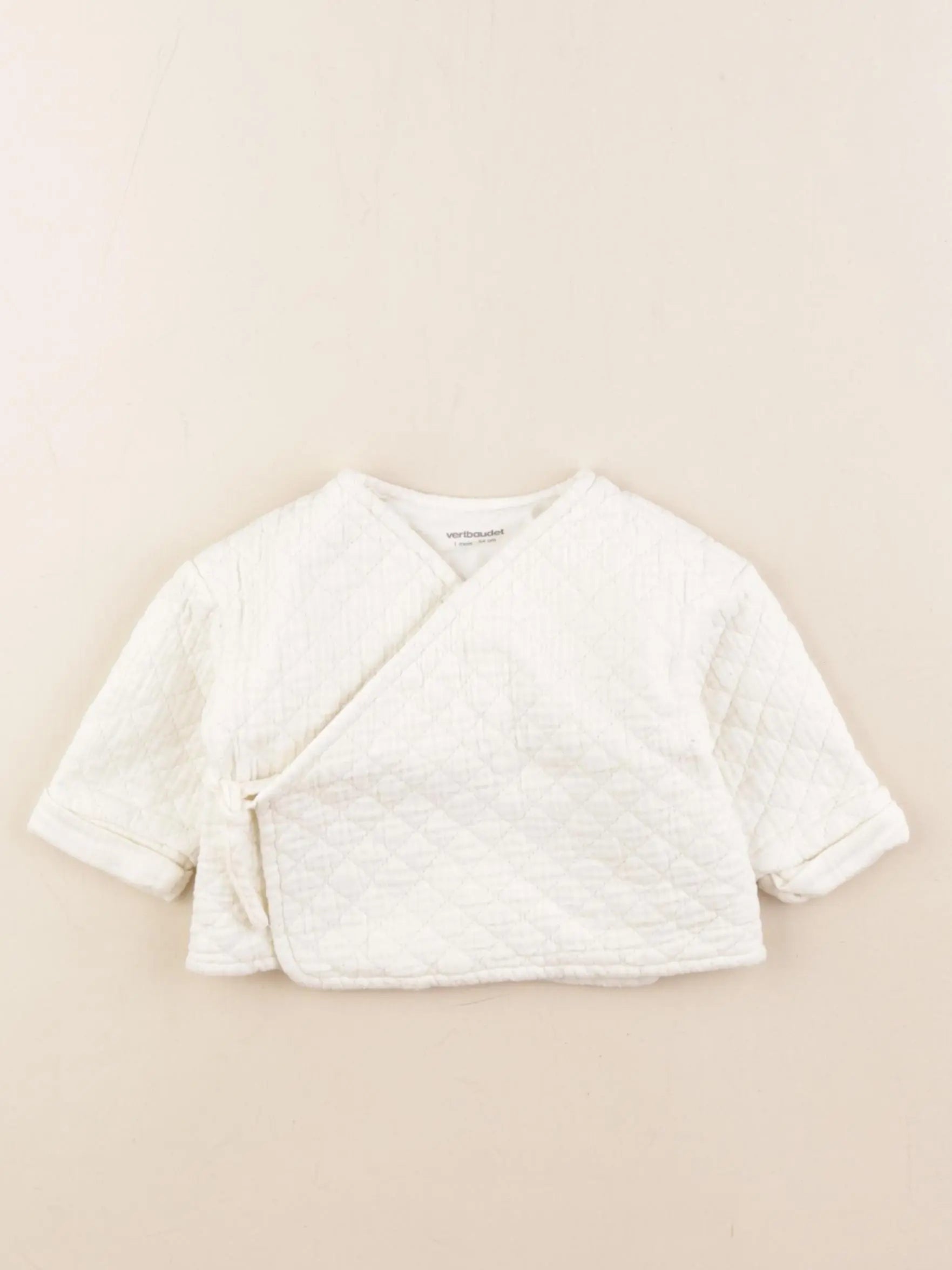 Vertbaudet - veste blanc - 1 mois