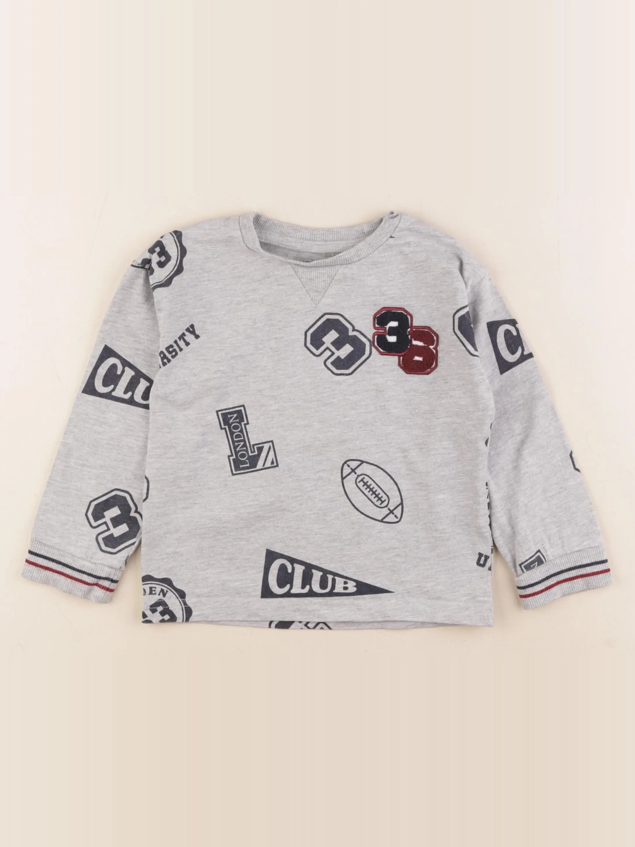 Vertbaudet - tee-shirt gris - 4 ans