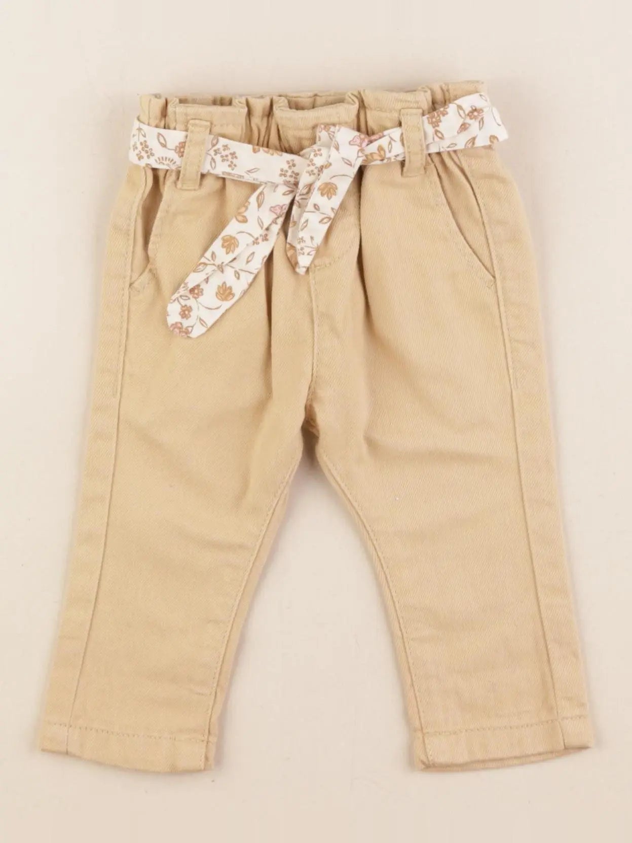 Vertbaudet - pantalon jaune - 3 mois