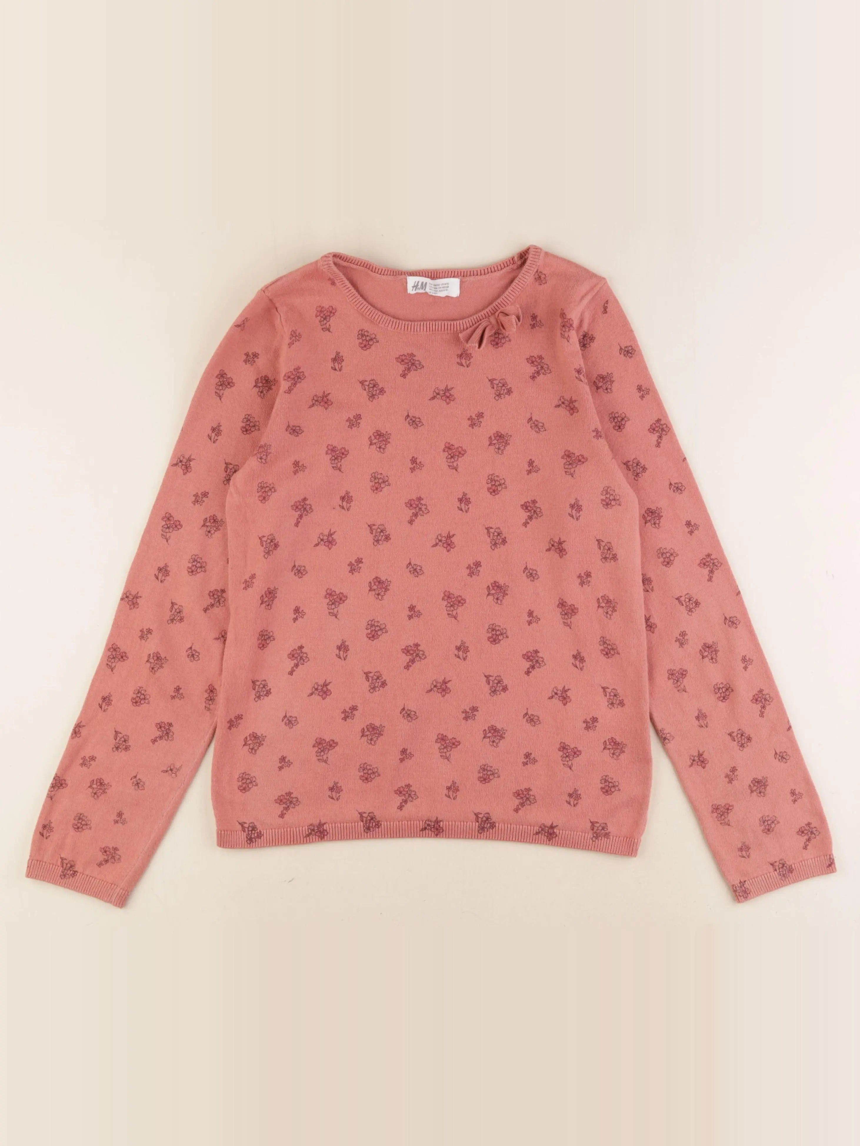 H&M - pull rose - 8/10 ans