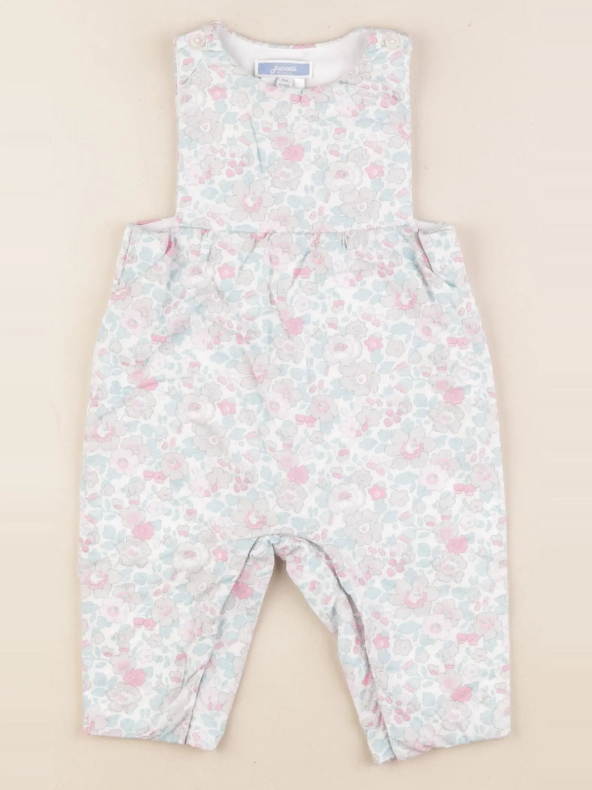 Jacadi - combinaison doublé, liberty multicolore - 6 mois