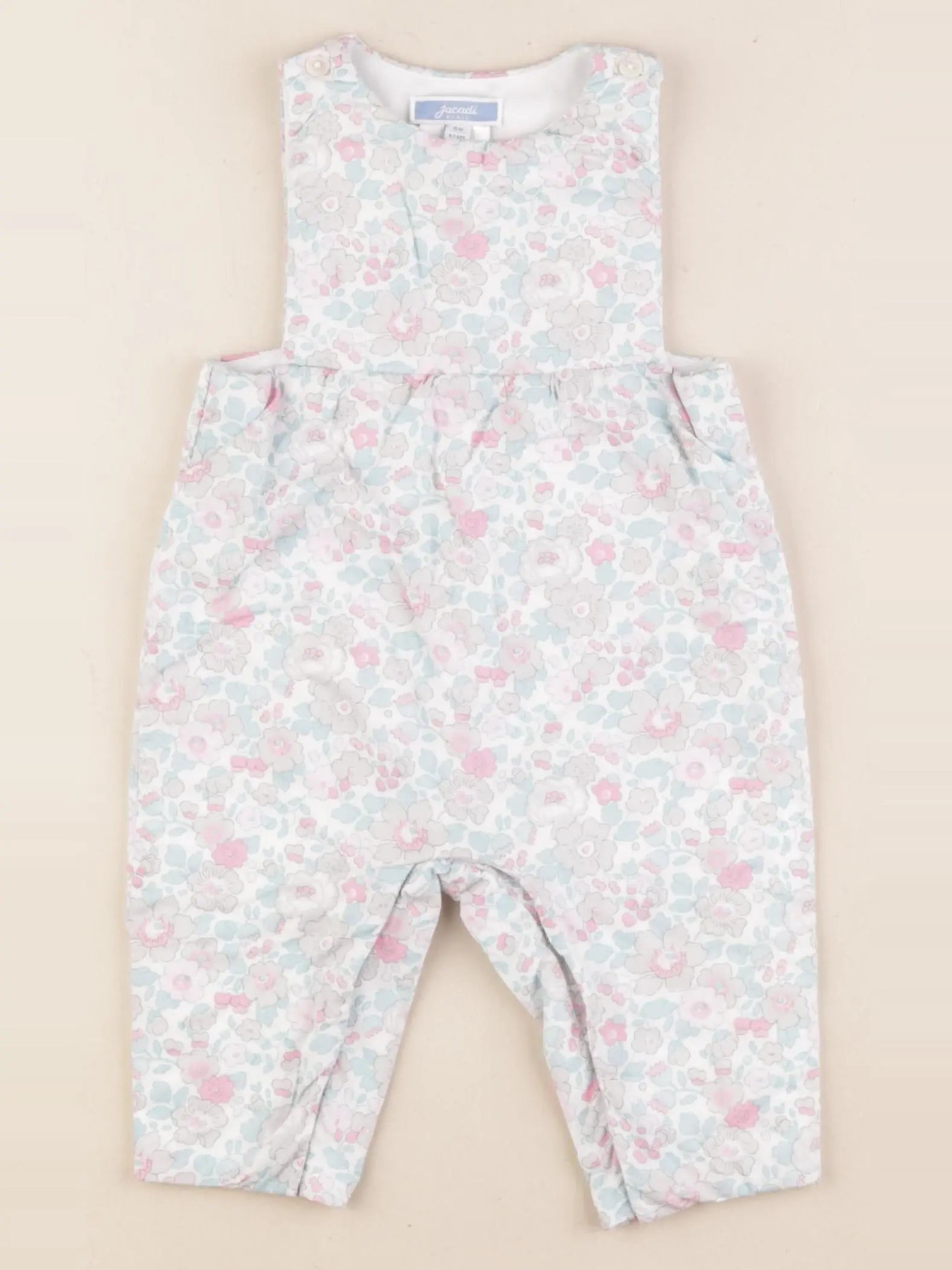 Jacadi - combinaison doublé, liberty multicolore - 6 mois