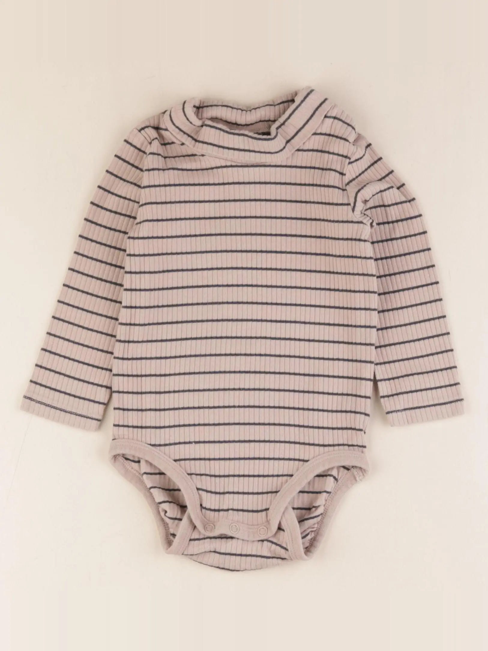 H&M - body à col marron - 12 mois