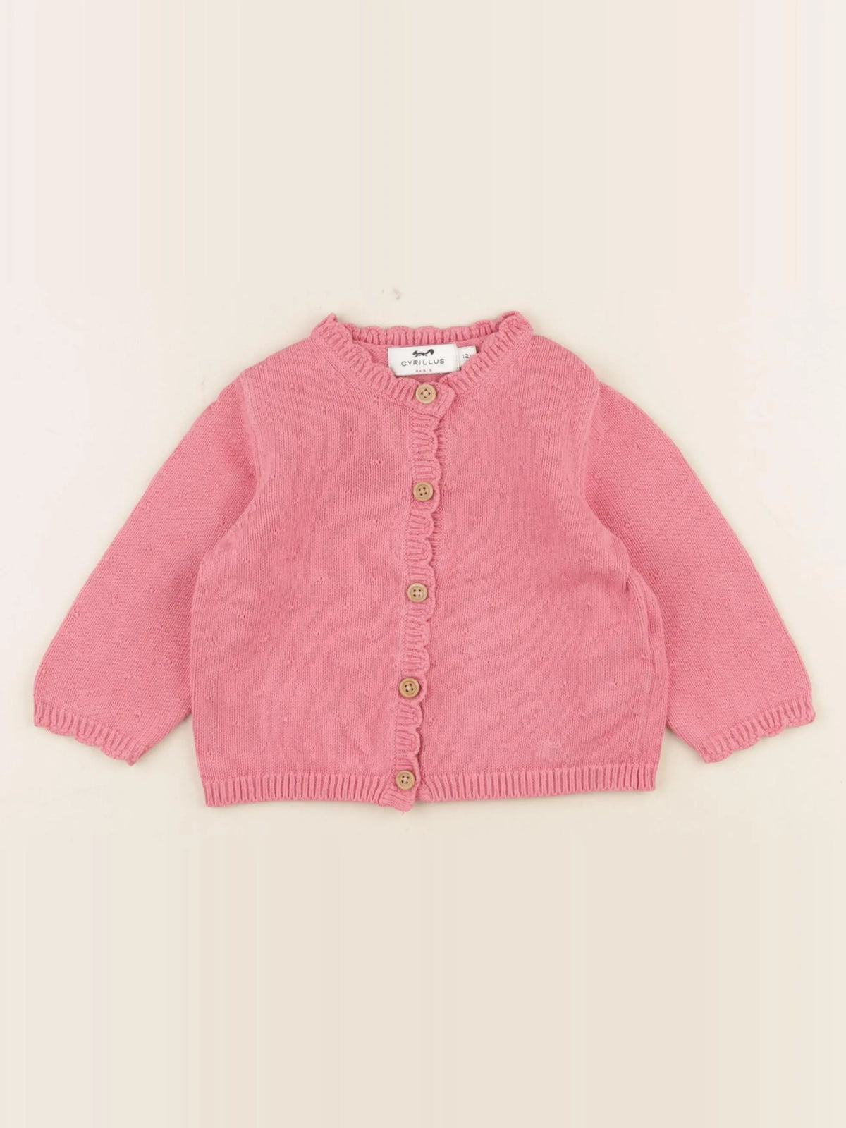 Cyrillus - gilet rose - 12 mois