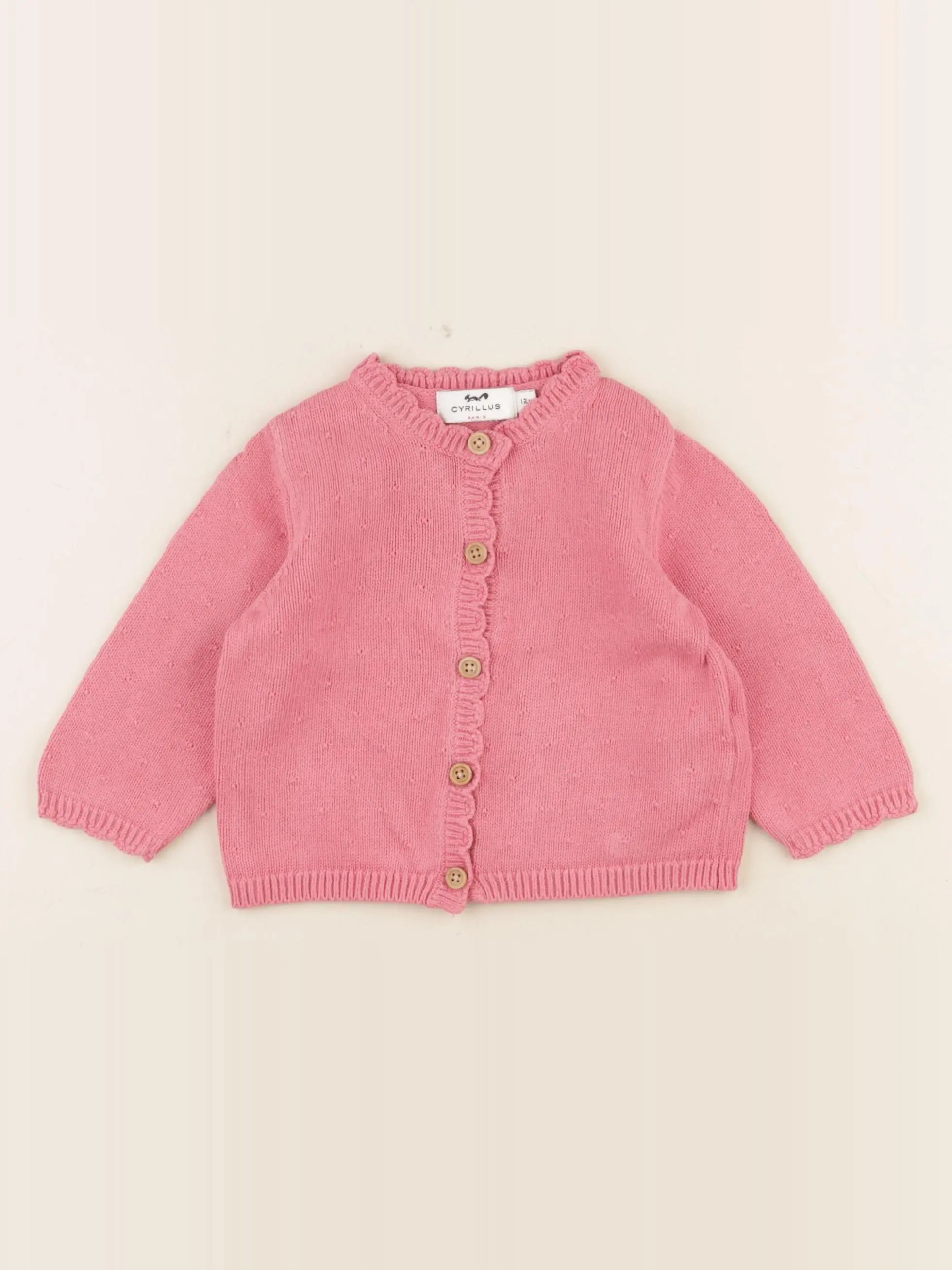 Cyrillus - gilet rose - 12 mois