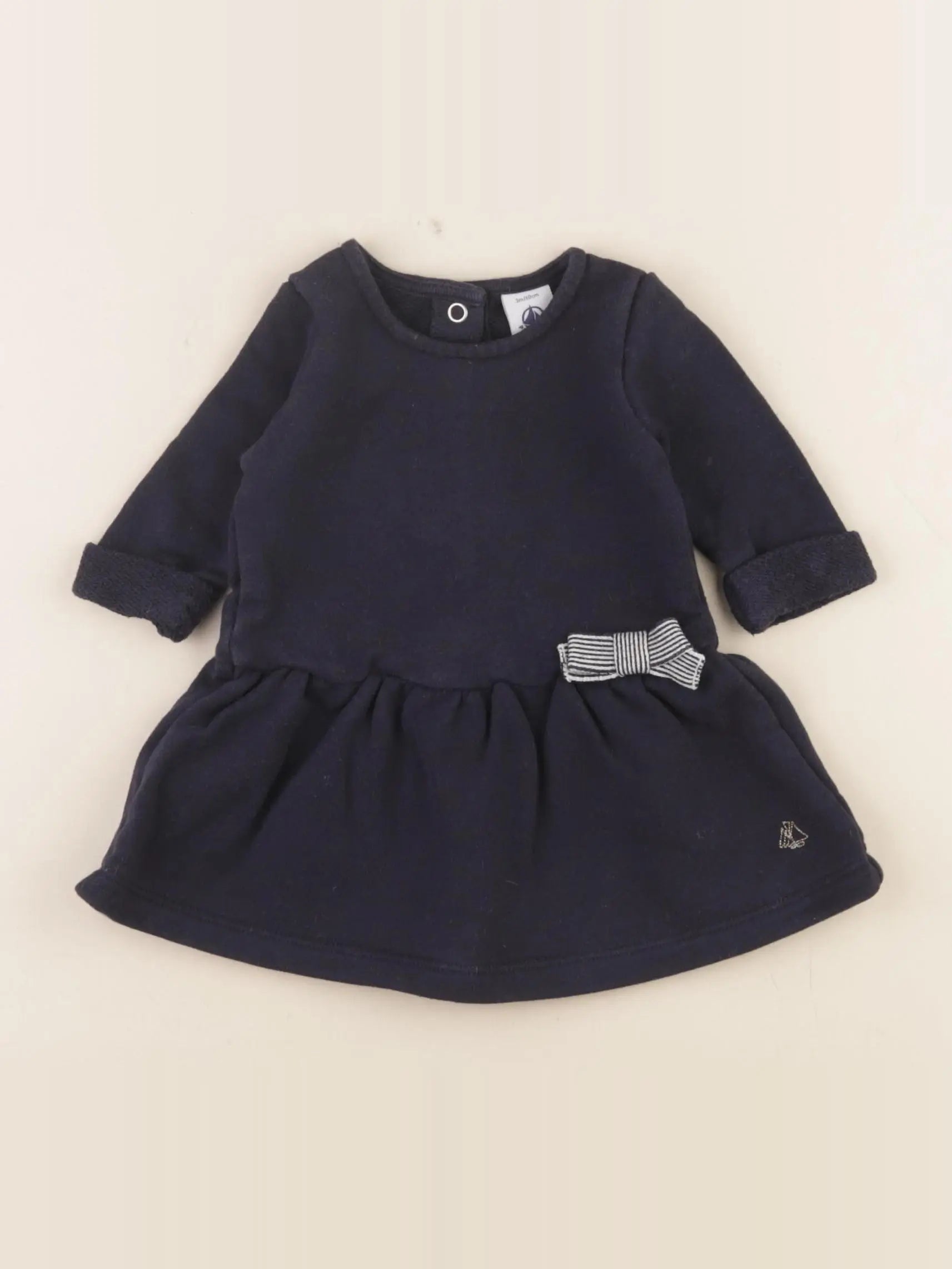 Petit Bateau - robe bleu - 3 mois