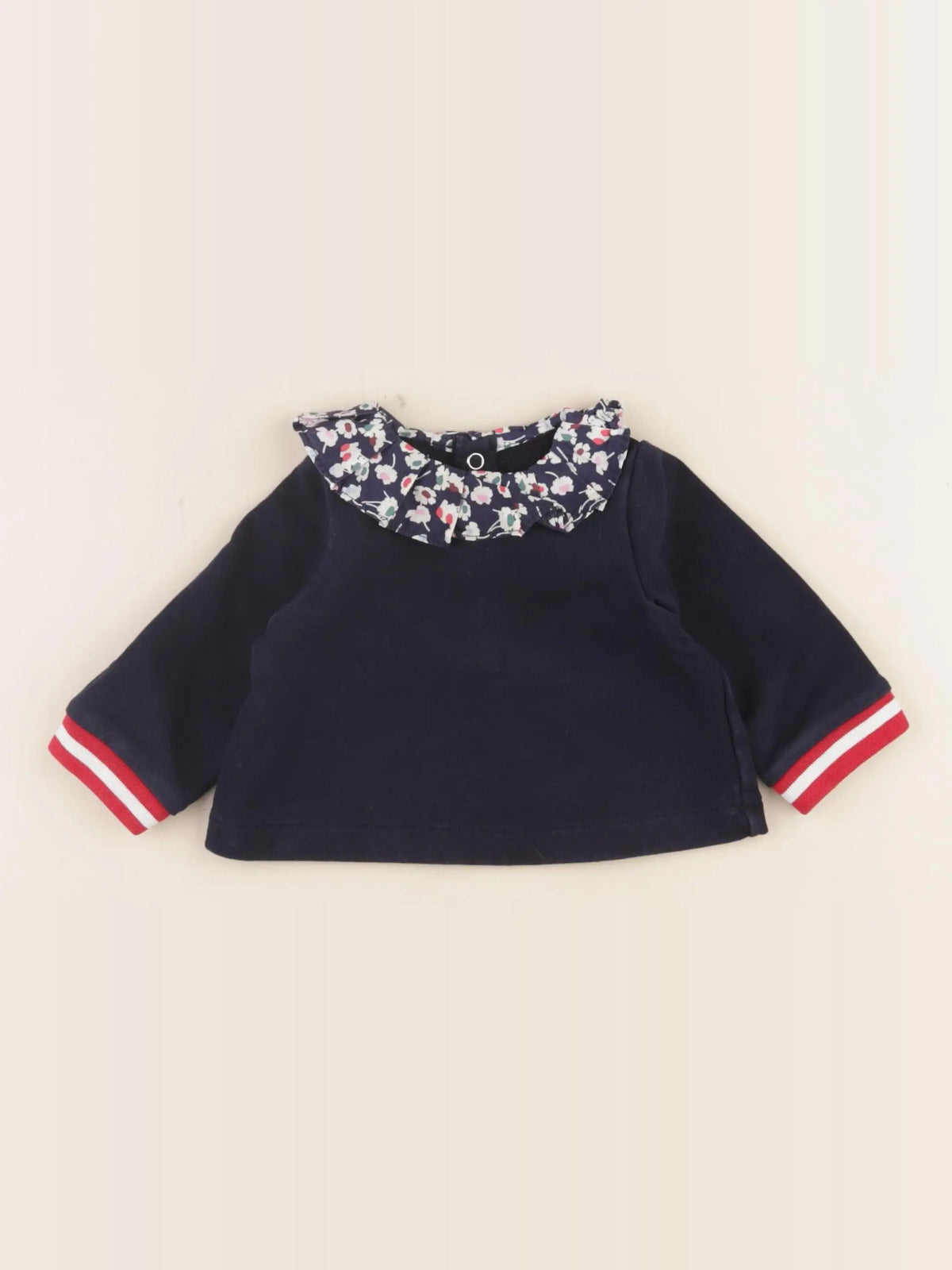 Jacadi - sweat bleu - 6 mois