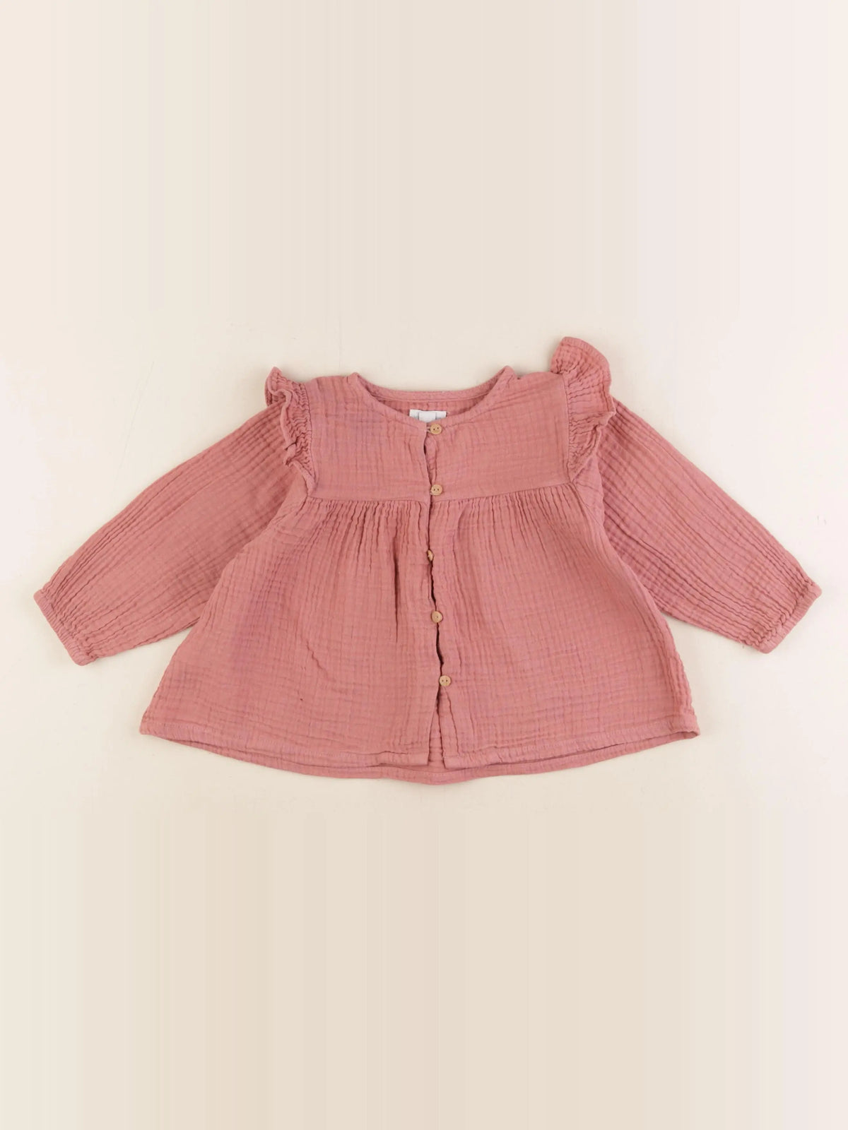 Vertbaudet - blouse rose - 12 mois