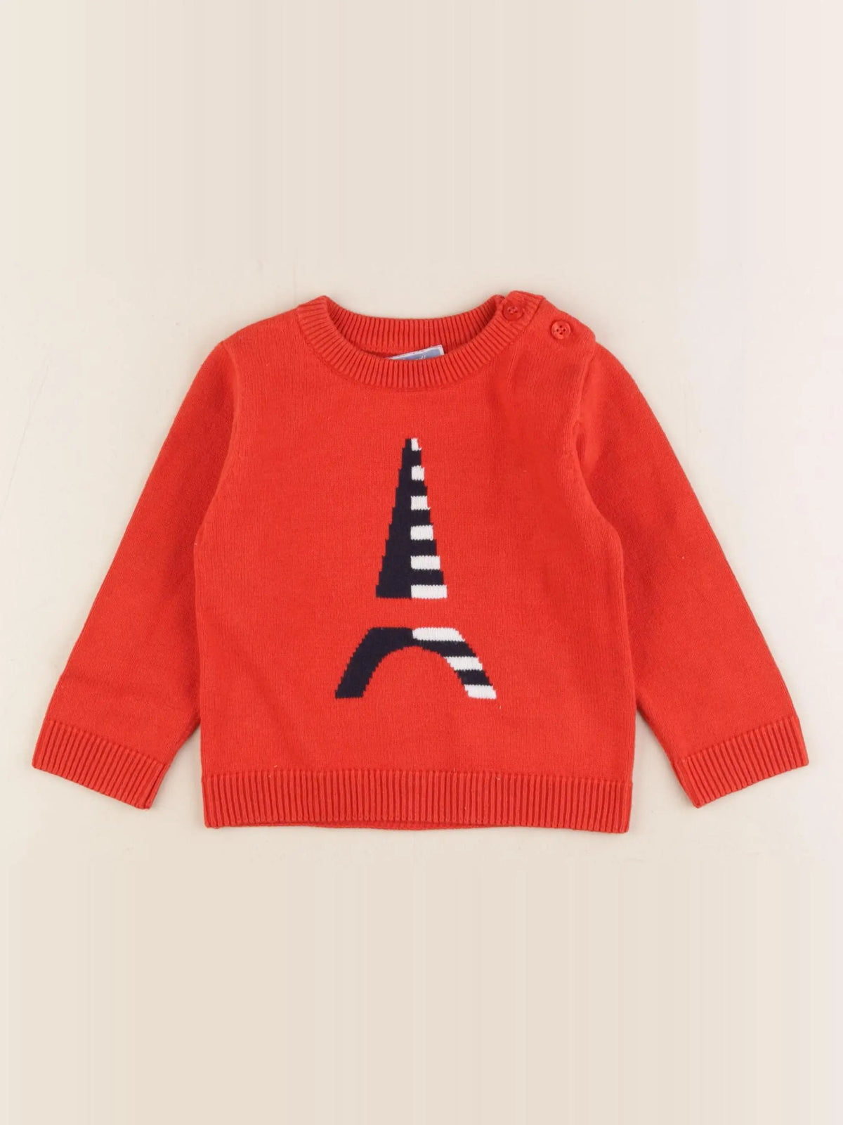 Jacadi - pull rouge - 18 mois