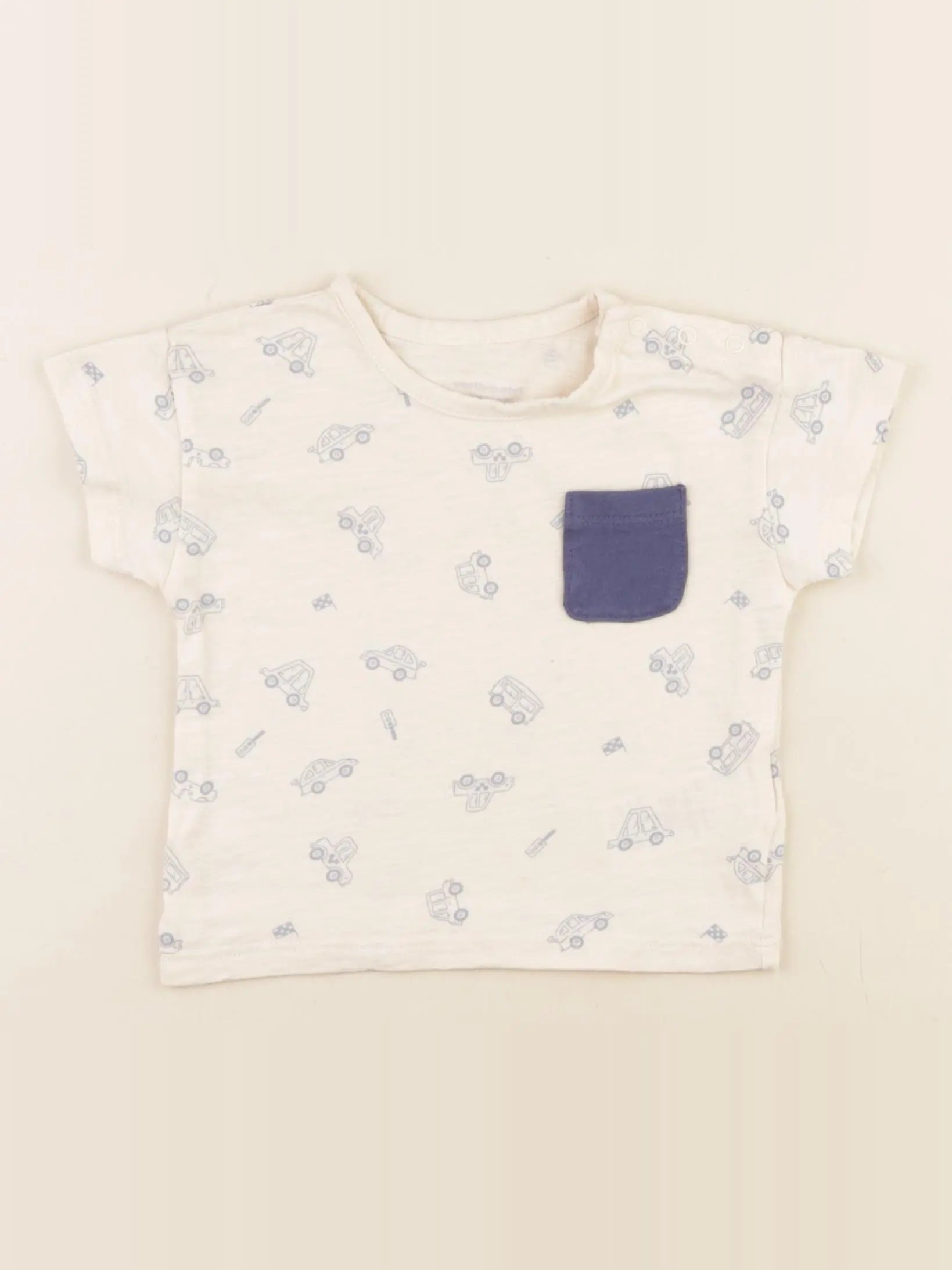 Vertbaudet - tee-shirt blanc - 12 mois