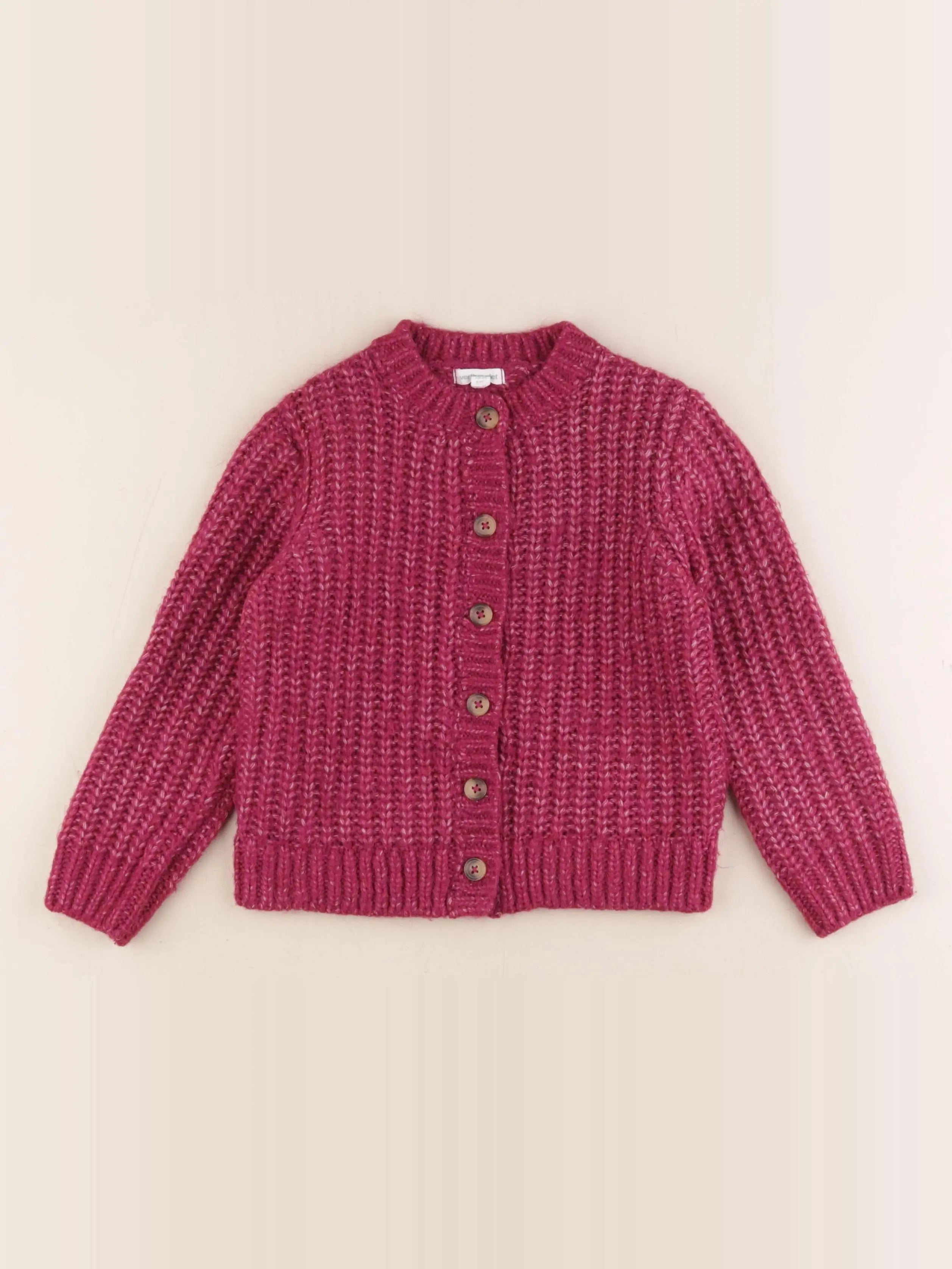 Vertbaudet - gilet rose - 6 ans