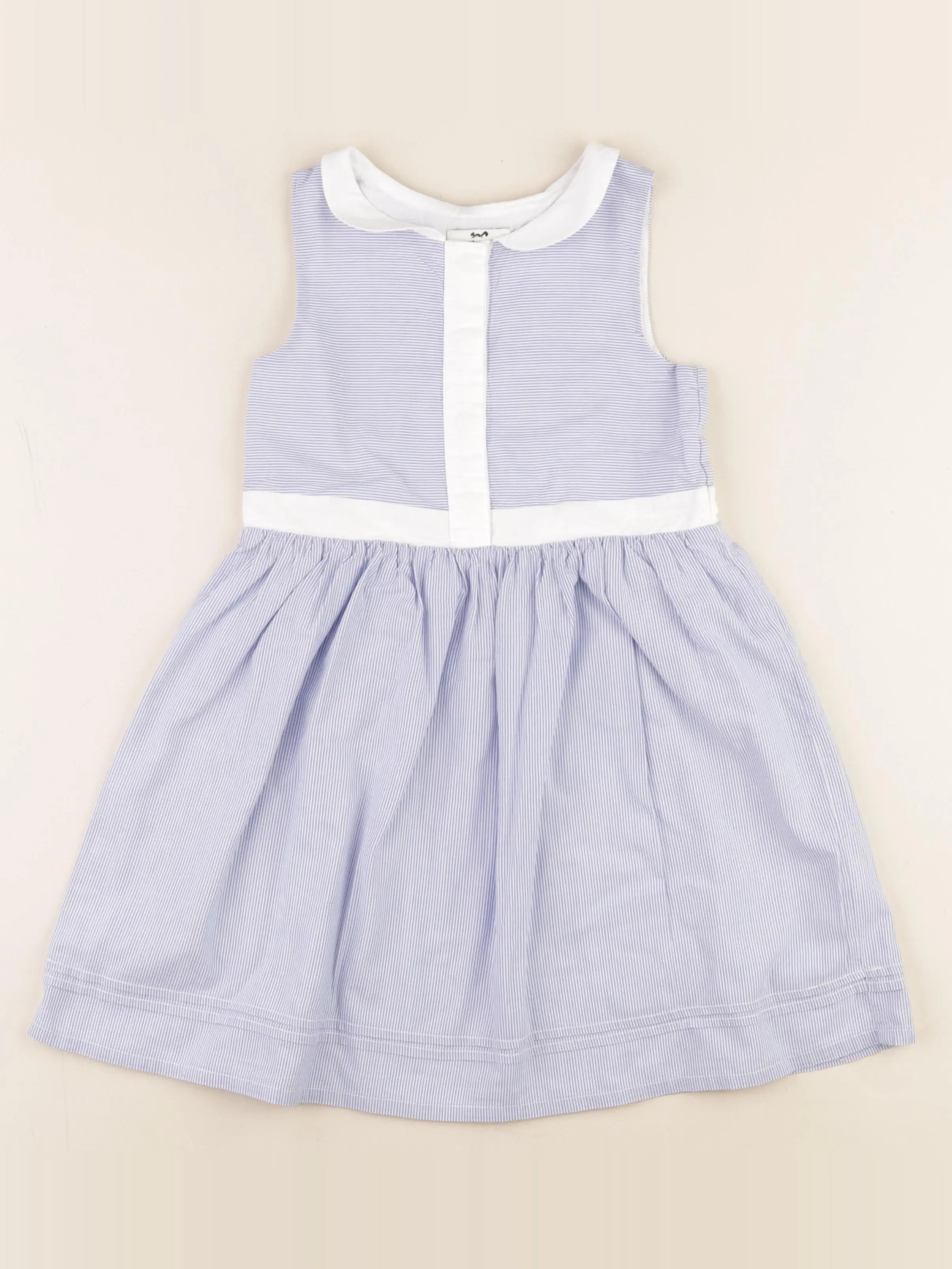 Cyrillus - robe bleu, blanc - 6 ans