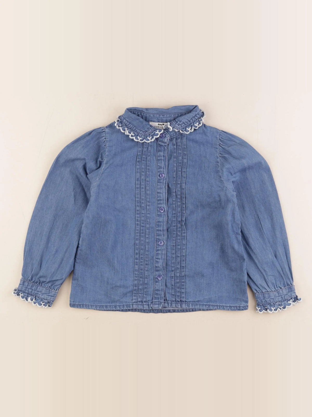 Cyrillus - blouse bleu - 4 ans