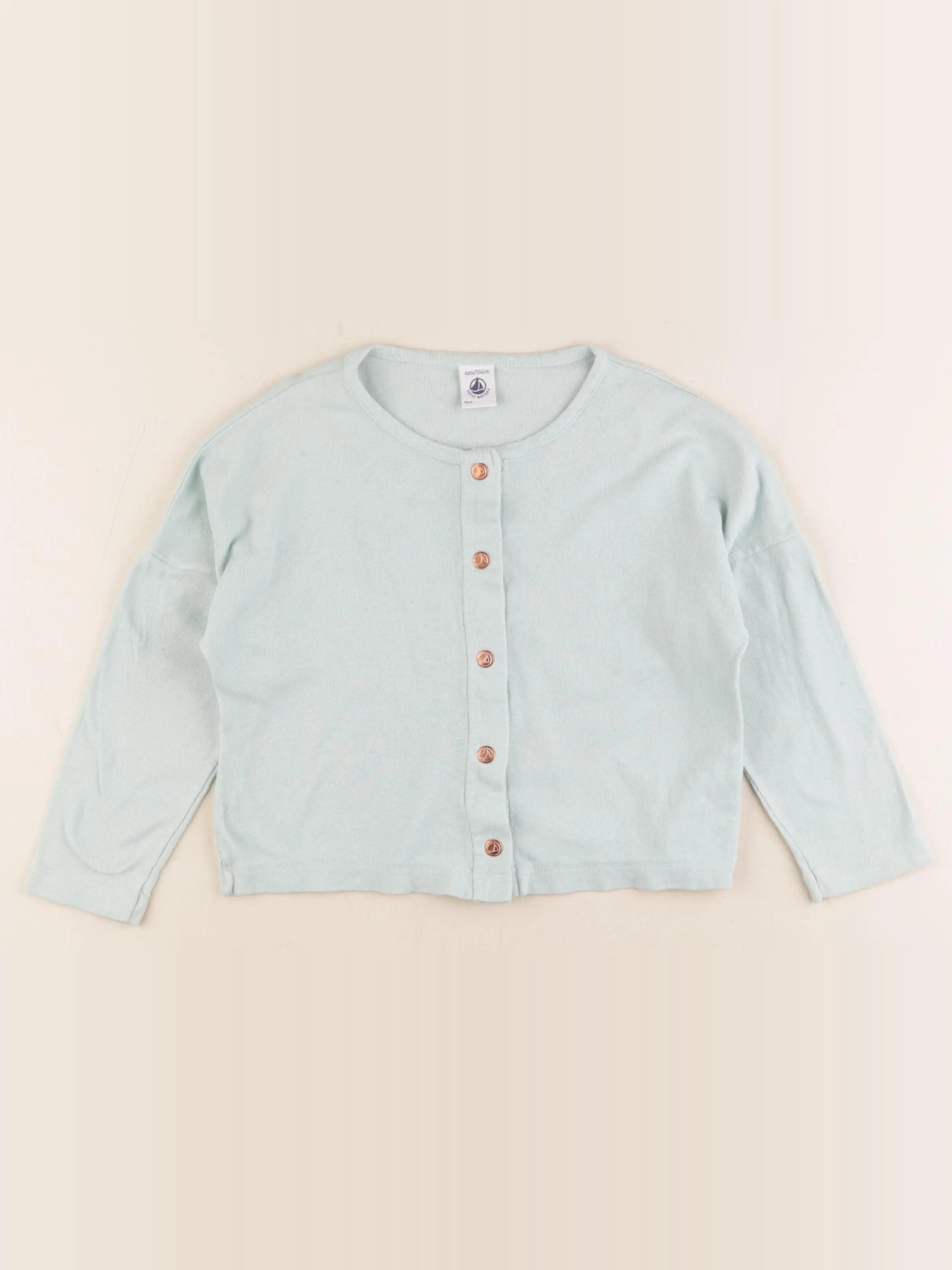 Petit Bateau - tee-shirt bleu - 4 ans