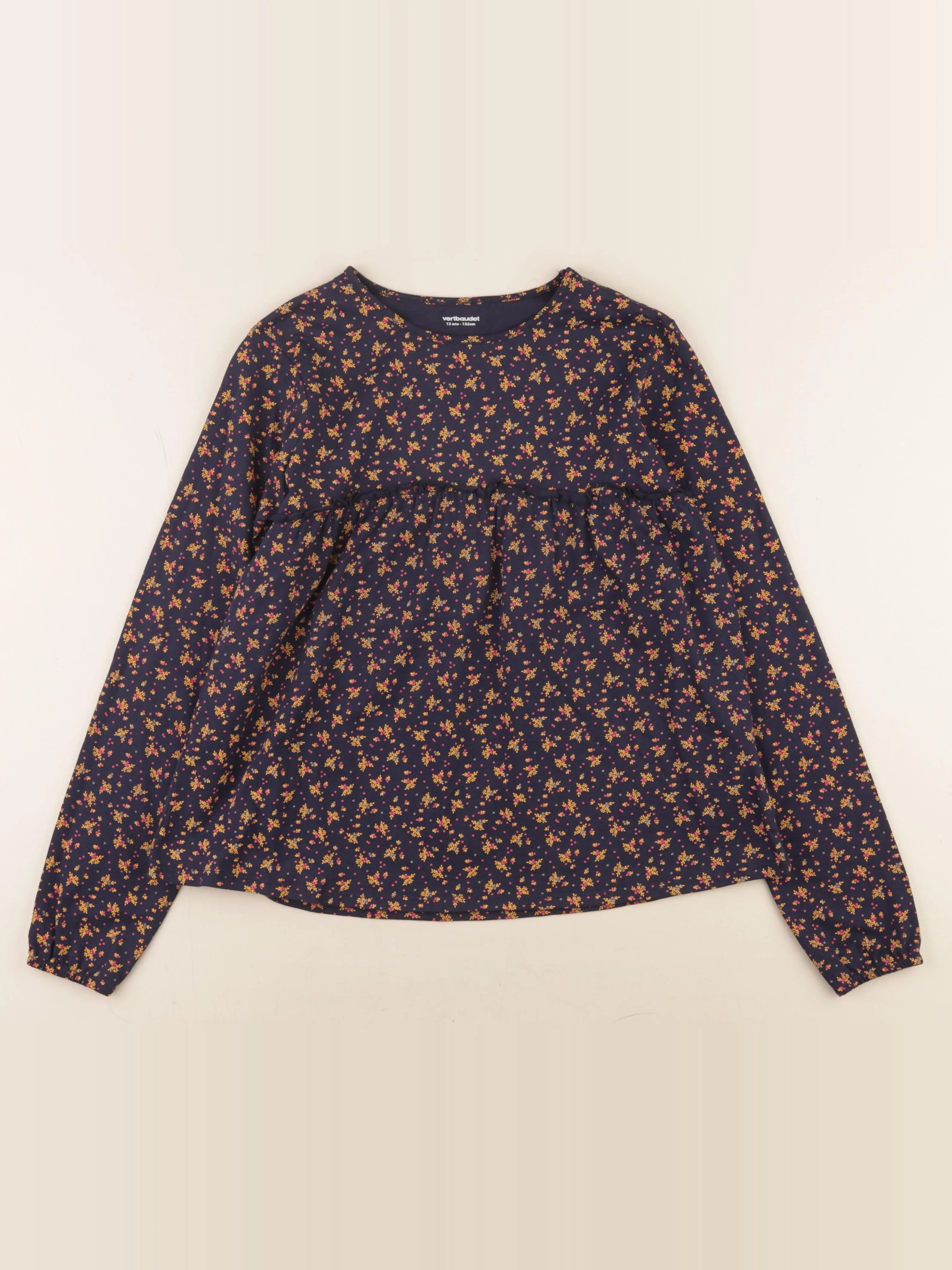 Vertbaudet - tee-shirt bleu, jaune - 12 ans