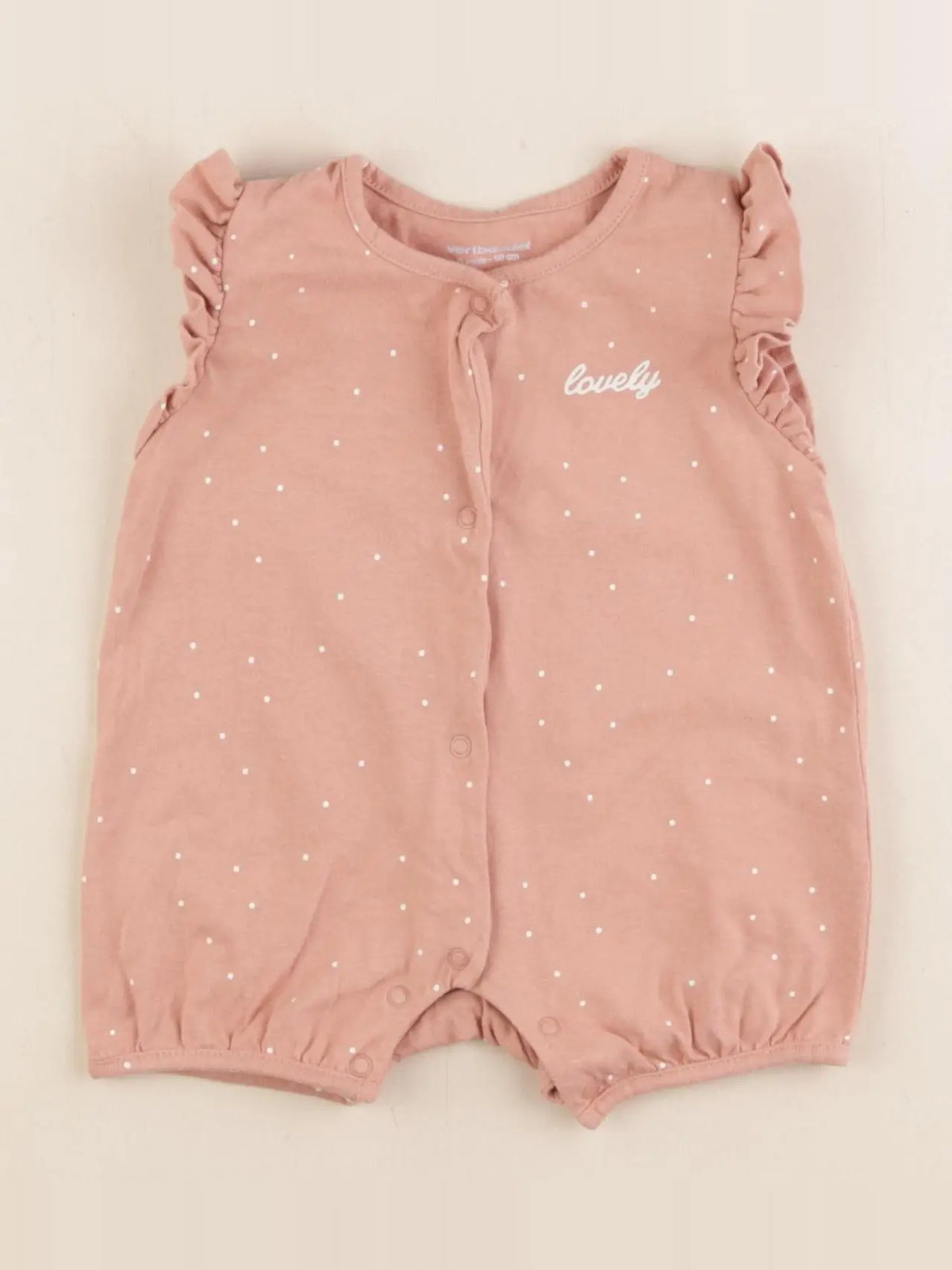 Vertbaudet - pyjama coton rose - 3 mois