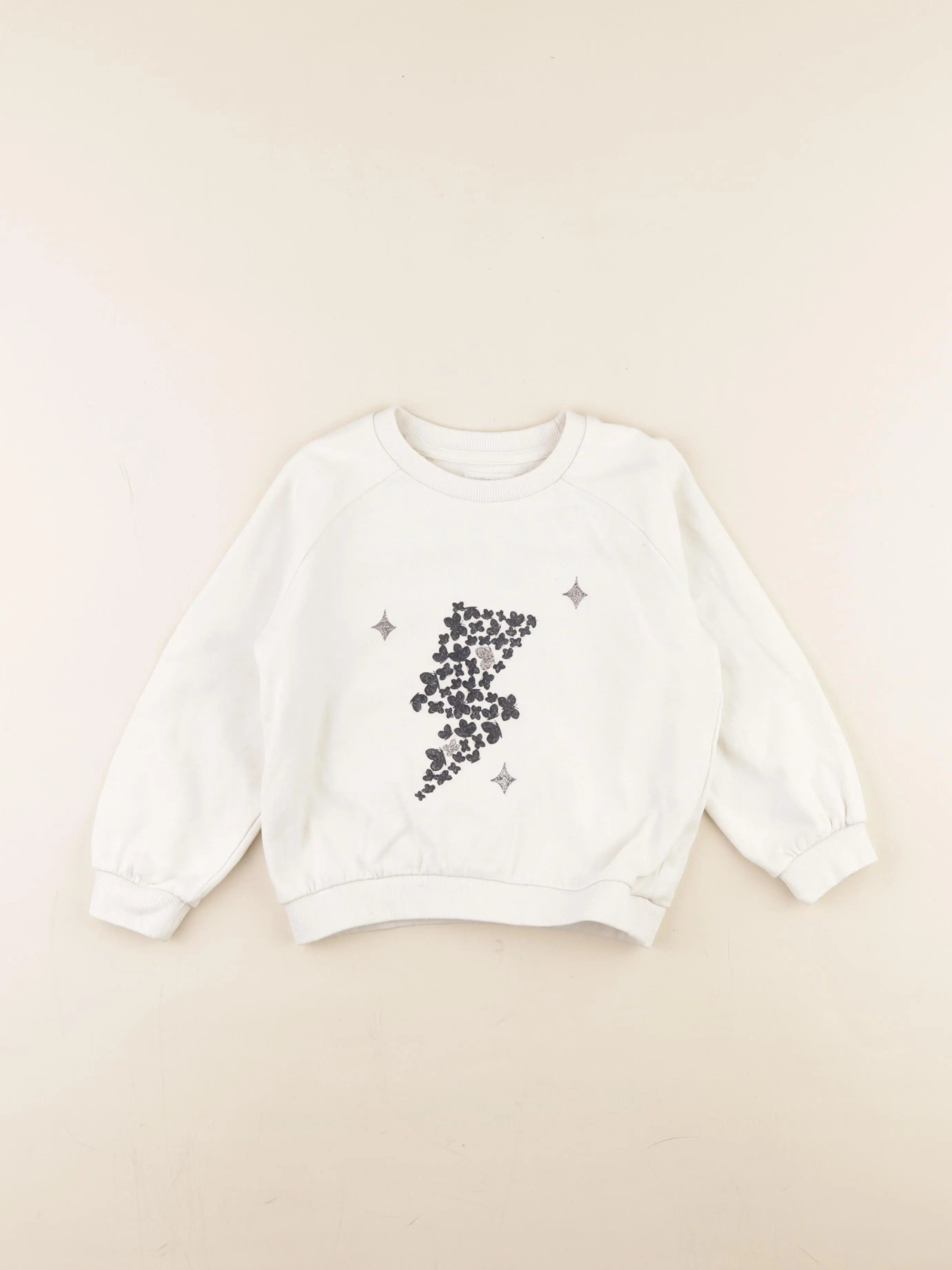 Vertbaudet - sweat blanc - 5 ans