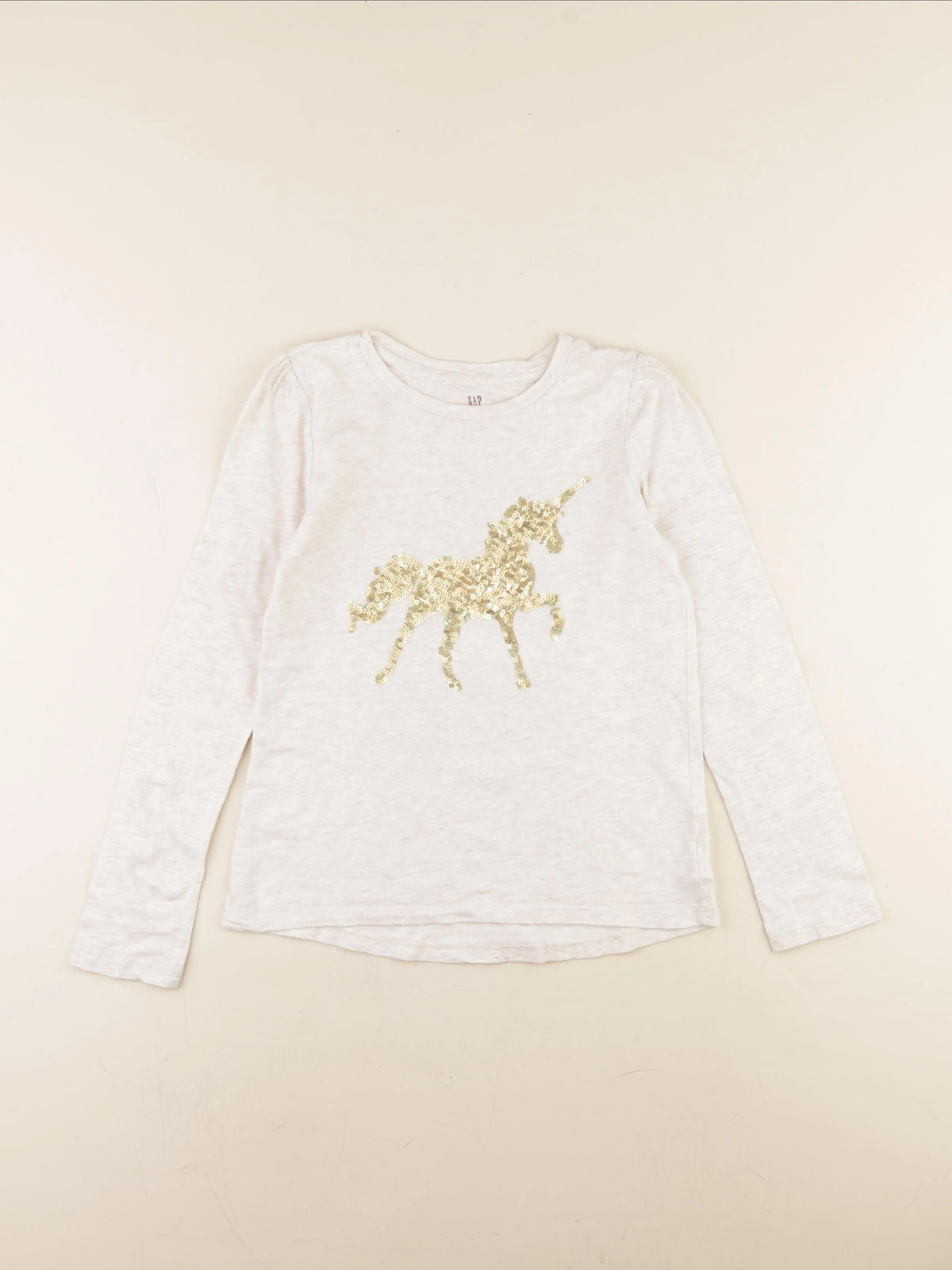 GAP - tee-shirt beige - 8/9 ans