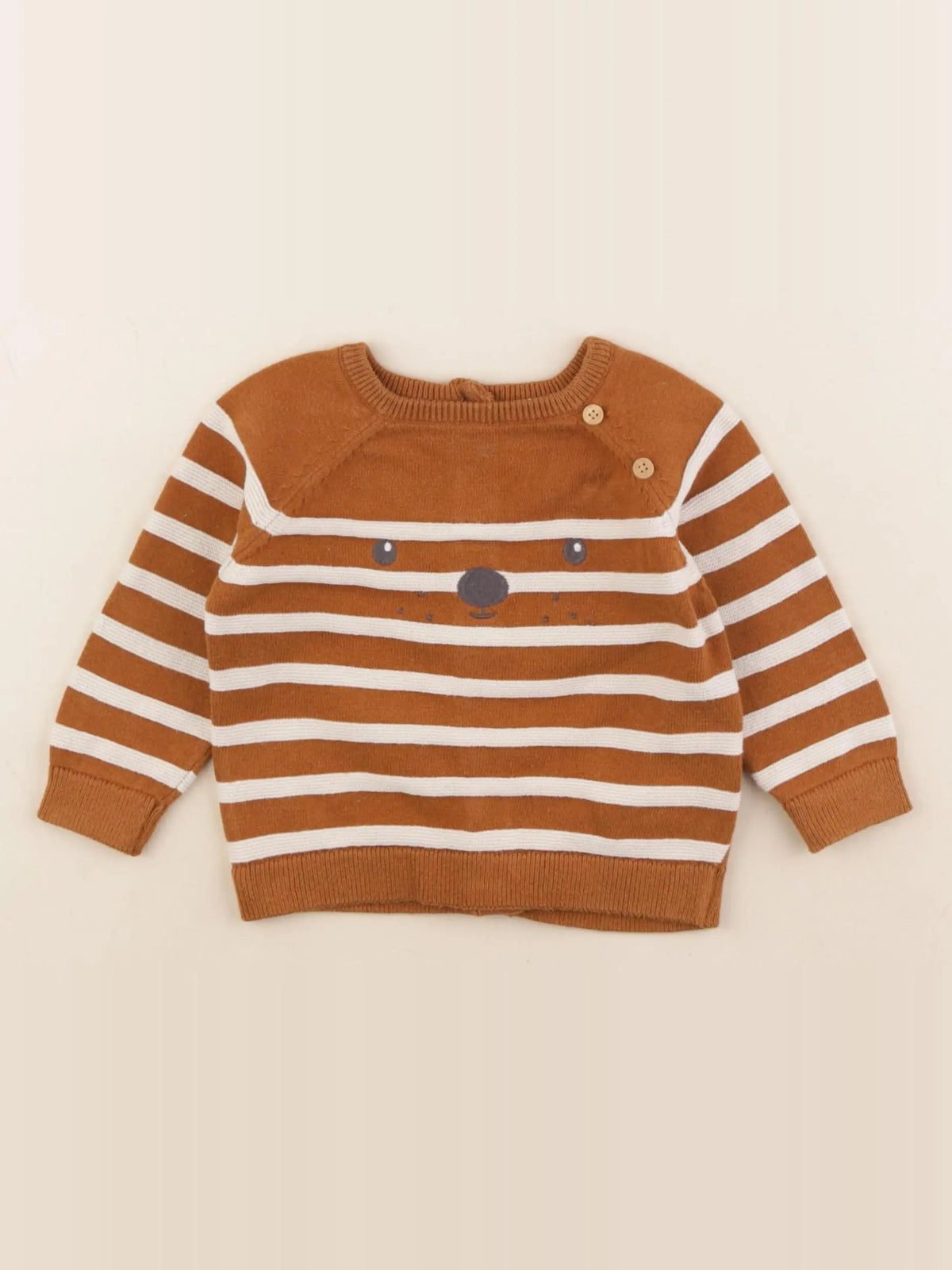 Vertbaudet - pull marron - 9 mois