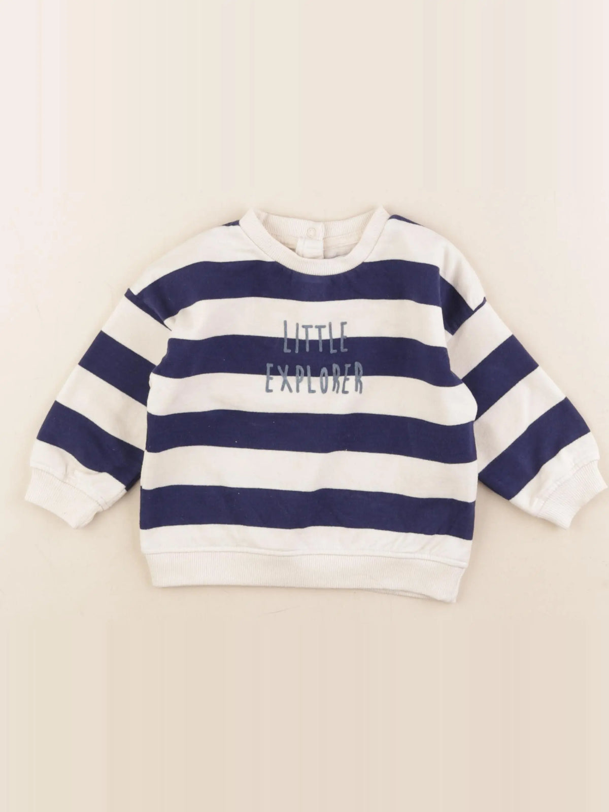 Vertbaudet - sweat bleu - 12 mois
