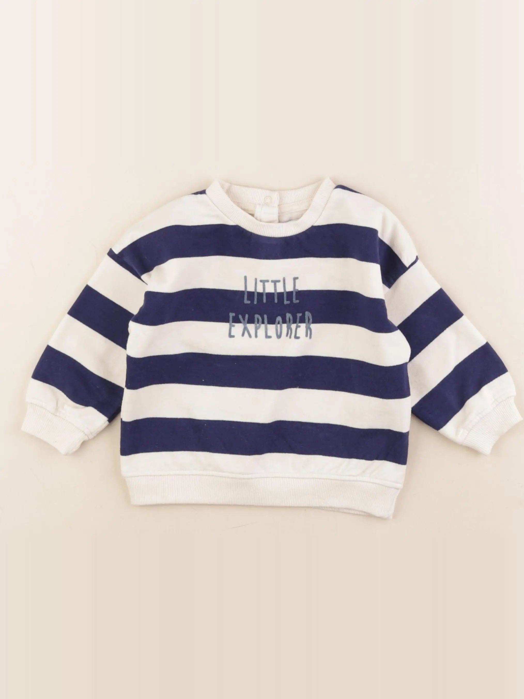 Vertbaudet - sweat bleu - 12 mois