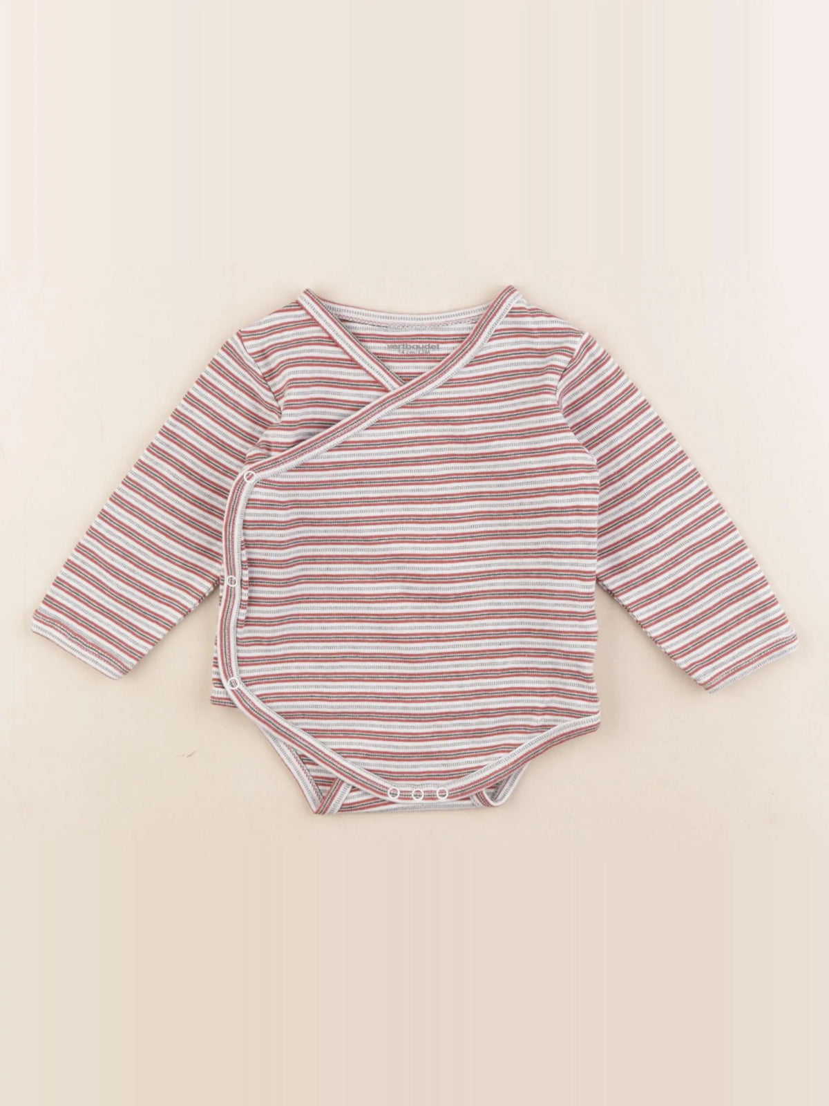 Vertbaudet - body rouge - 12 mois