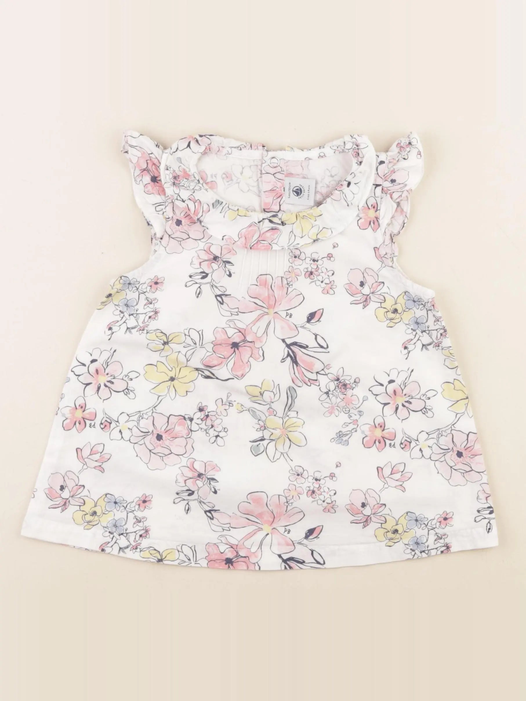 Petit Bateau - blouse blanc - 4 ans