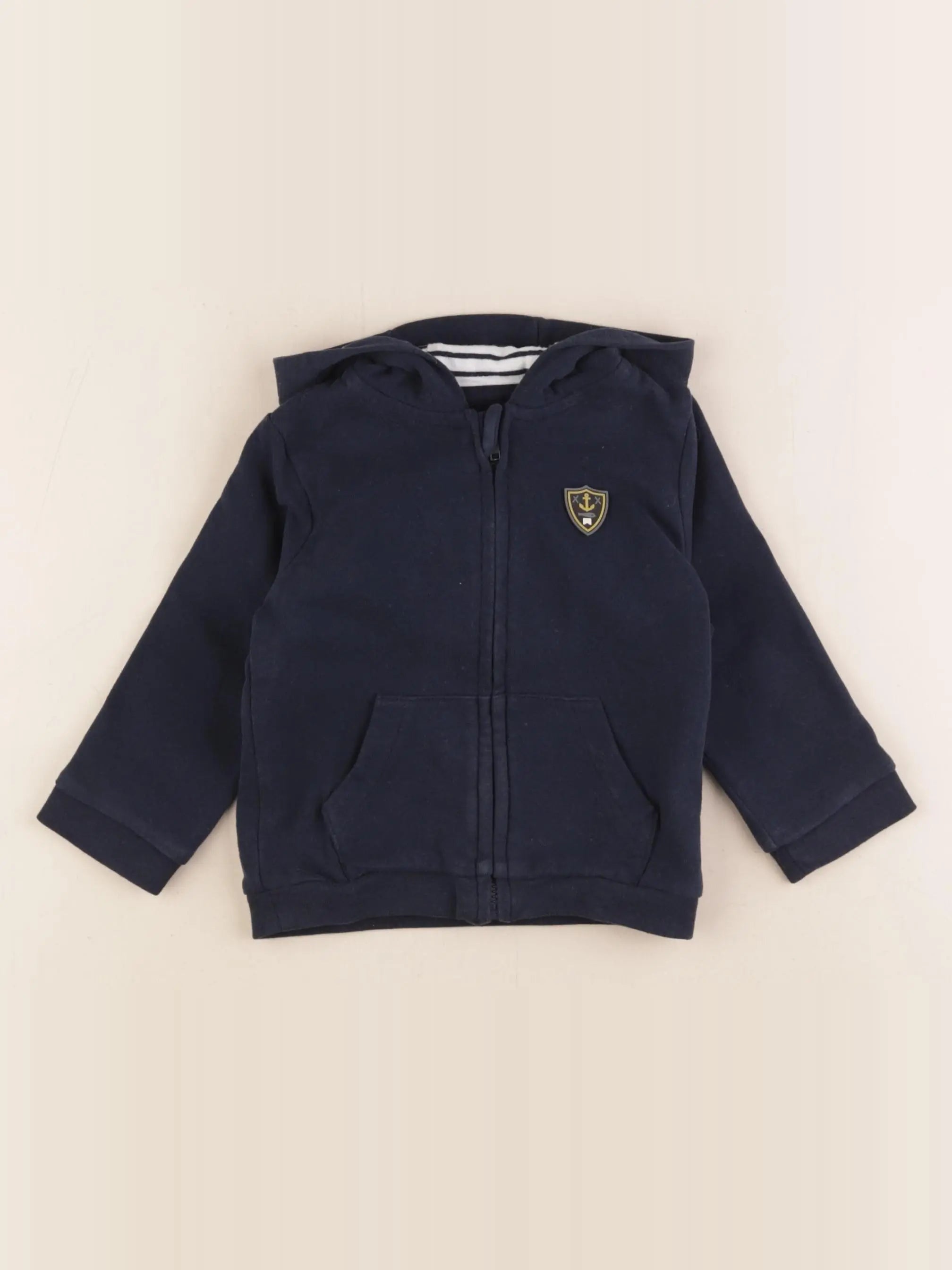 Vertbaudet - sweat bleu - 12 mois