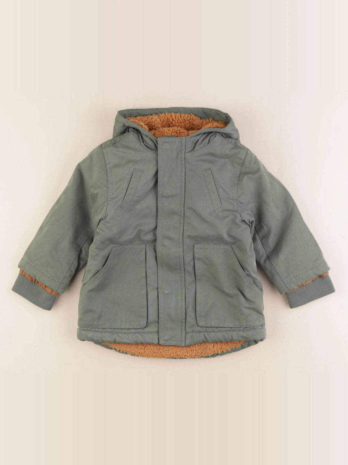 Vertbaudet - parka vert - 2 ans