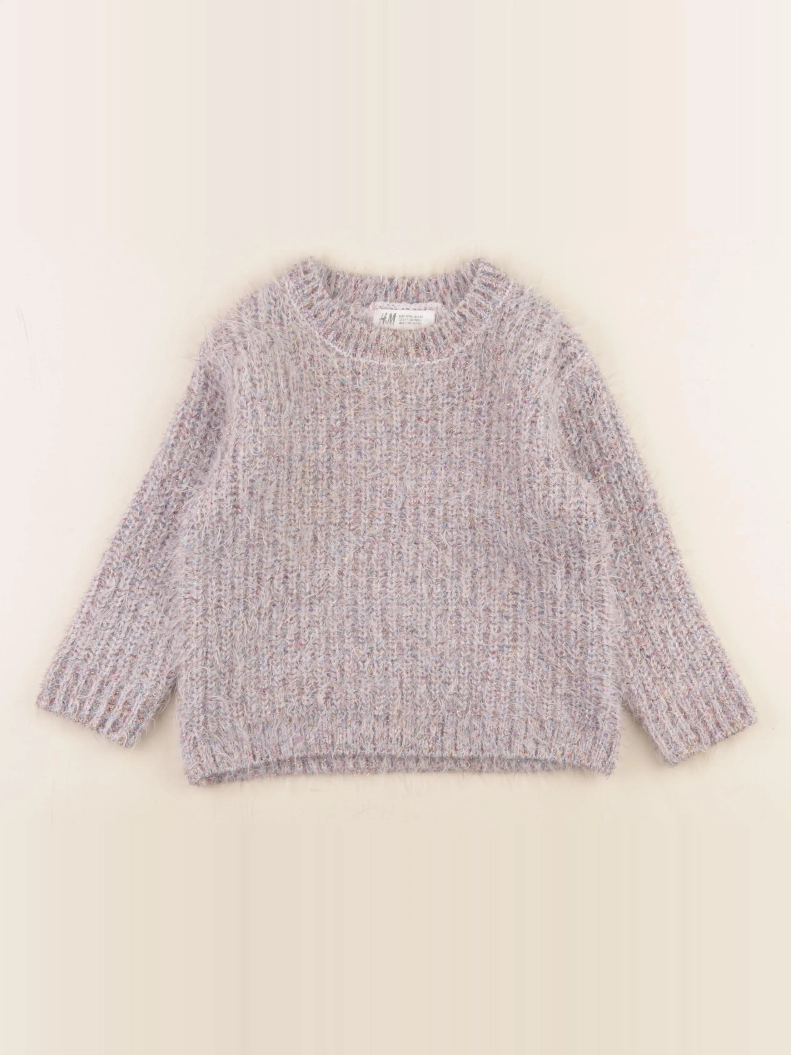 H&M - pull violet, or - 2/4 ans
