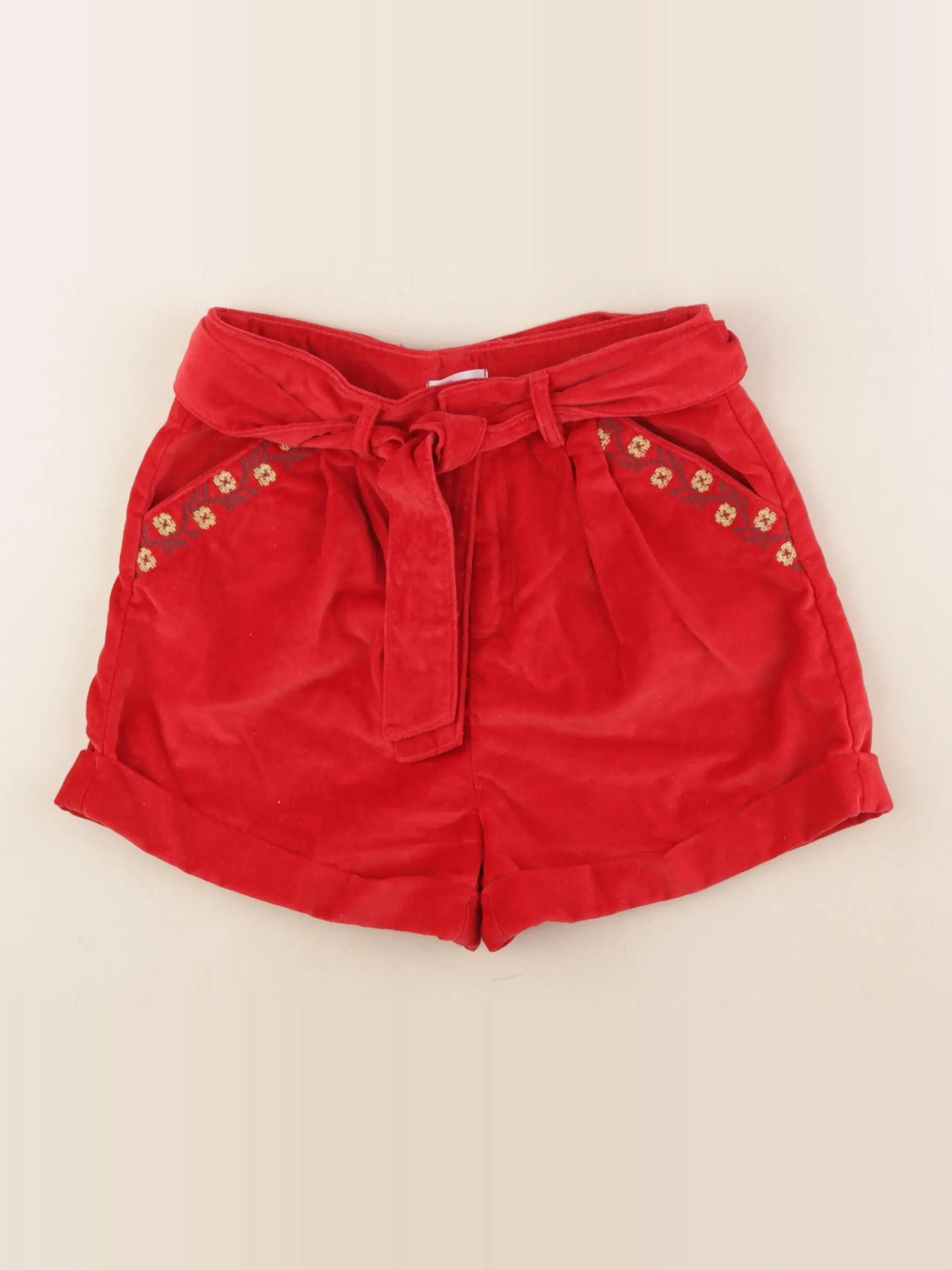 Vertbaudet - short rouge - 9 ans